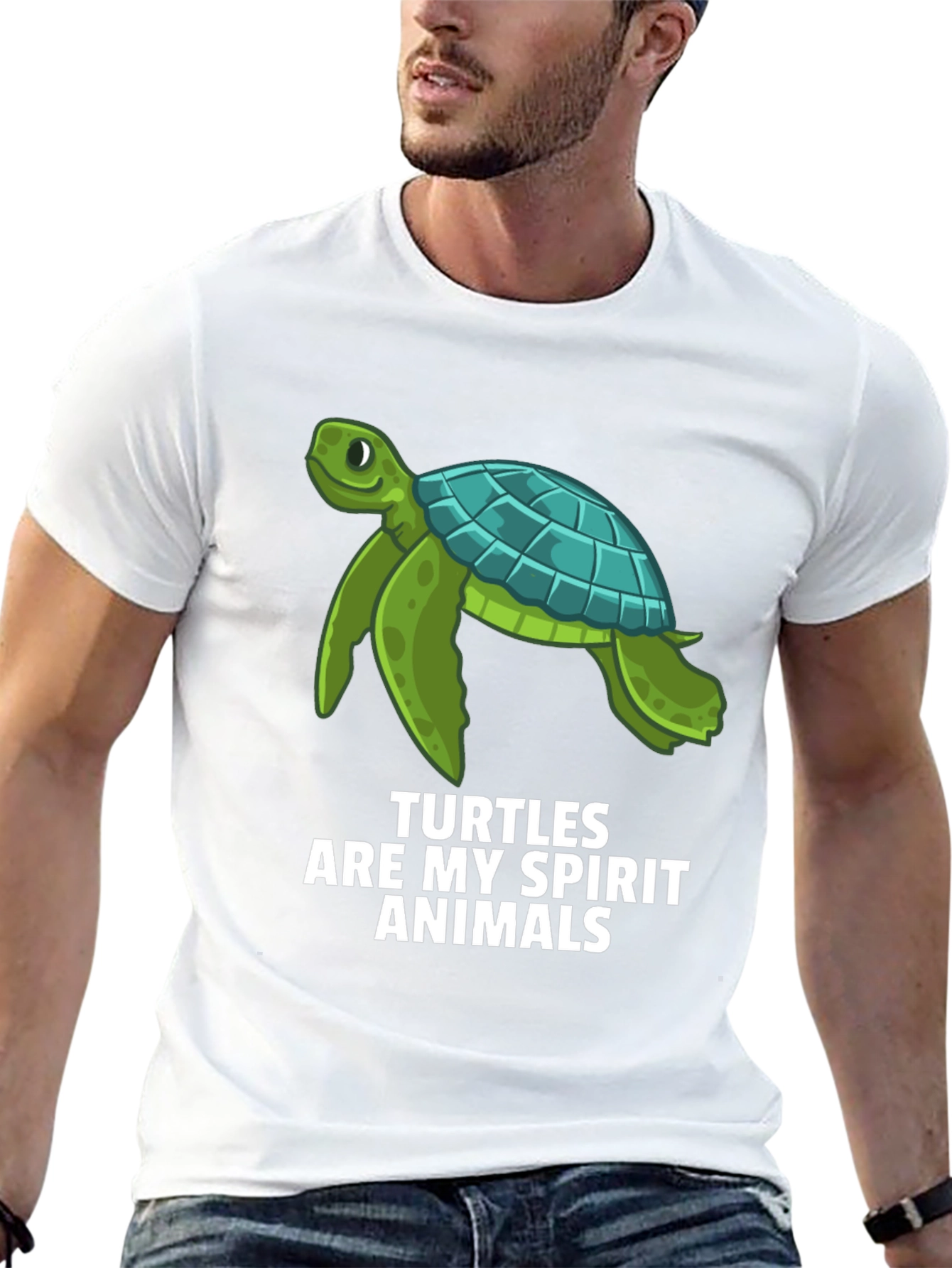 Turtle Spirit Animal Graphic Tee - Black