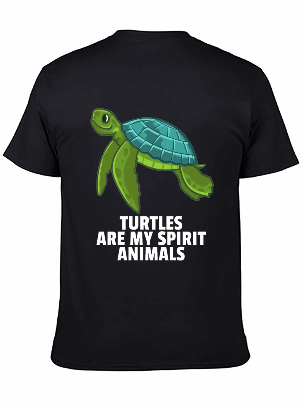 Turtle Spirit Animal Graphic Tee - Black