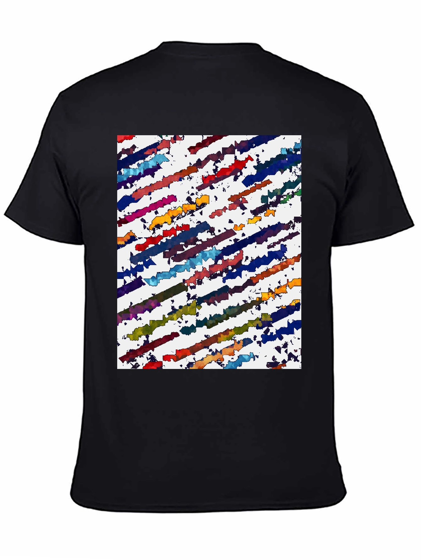 Abstract Color Block T-Shirt - Modern Artistic Tee