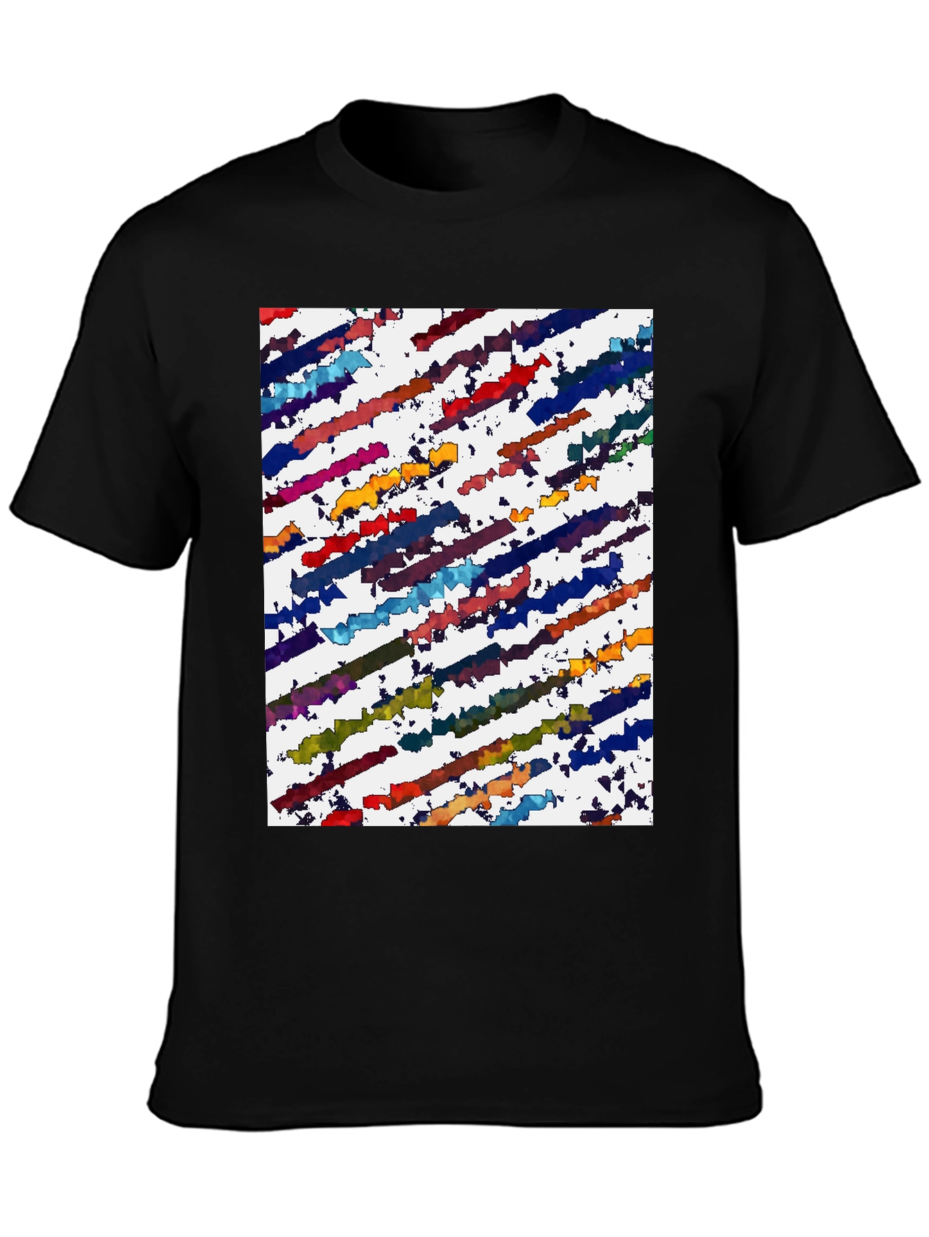 Abstract Color Block T-Shirt - Modern Artistic Tee