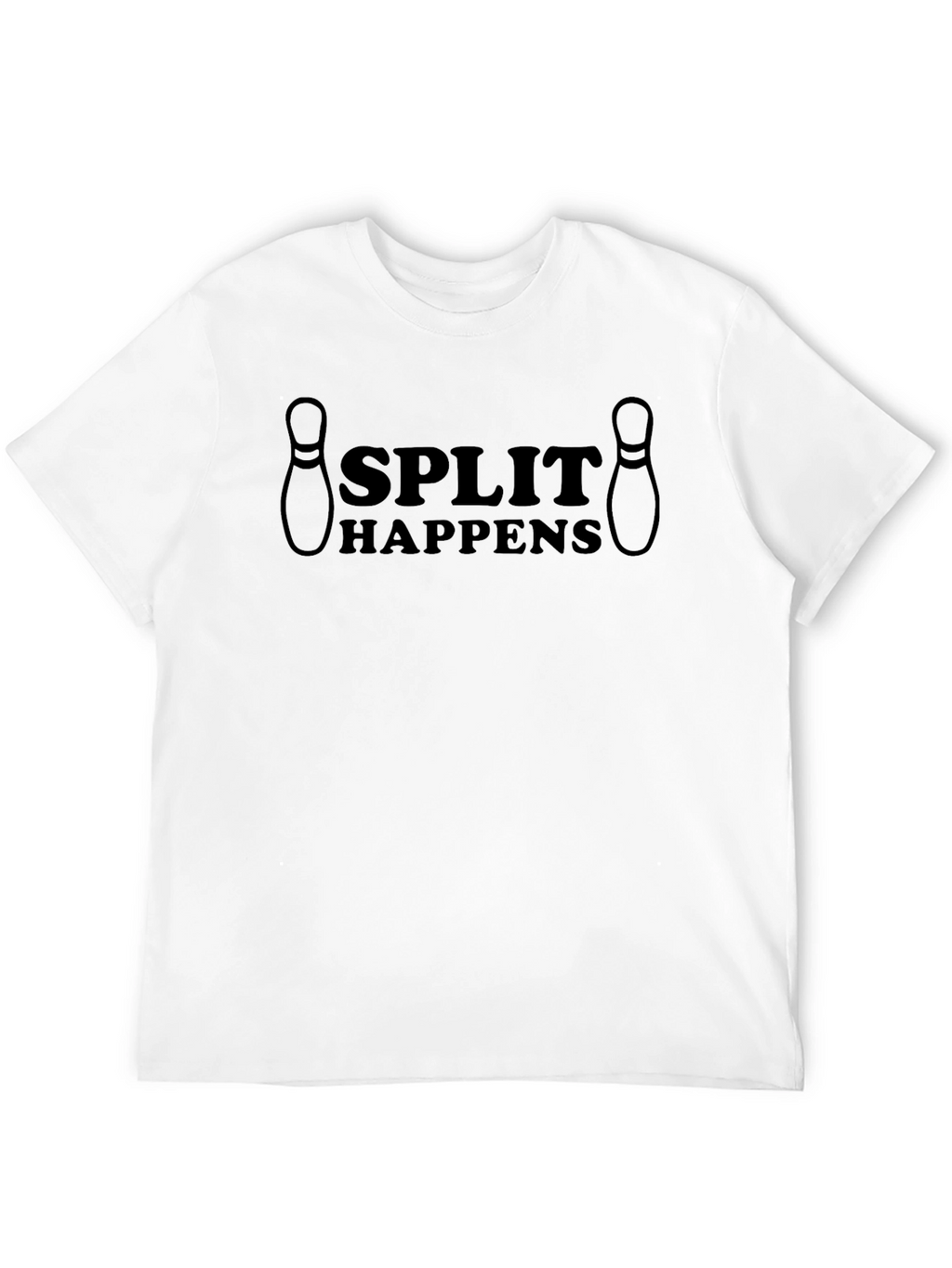 Split Happens Bowling T-Shirt - Black