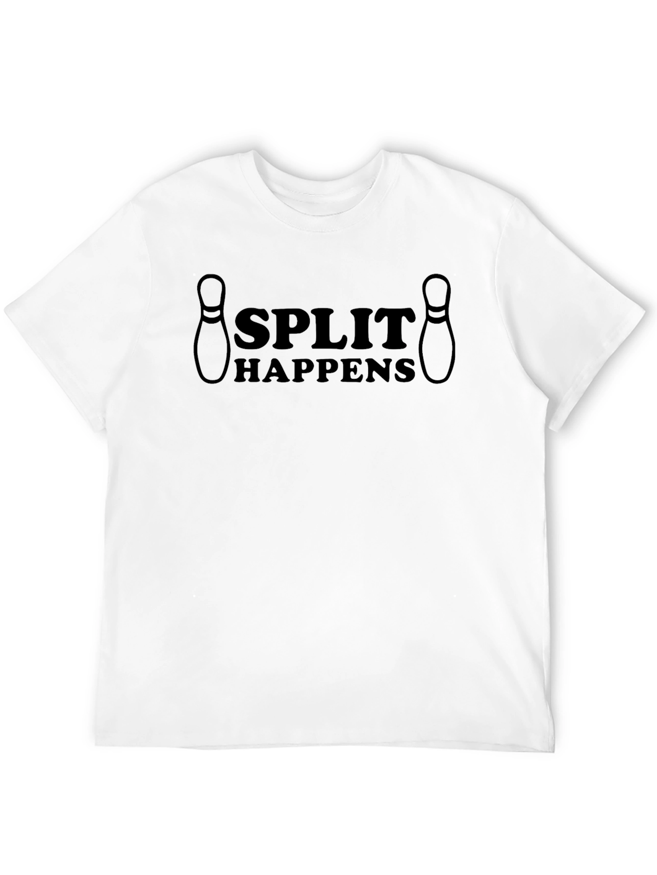 Split Happens Bowling T-Shirt - Black