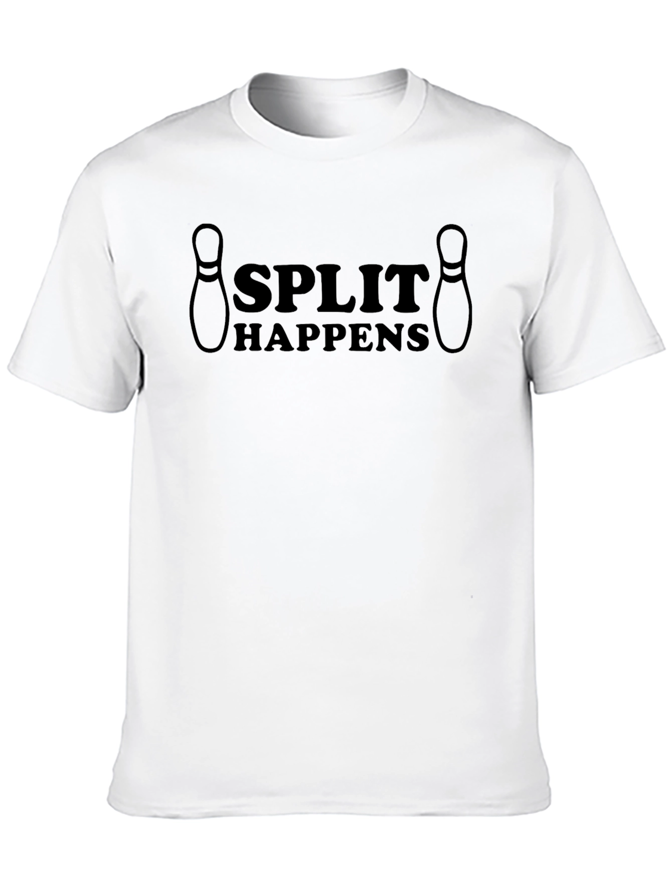Split Happens Bowling T-Shirt - Black