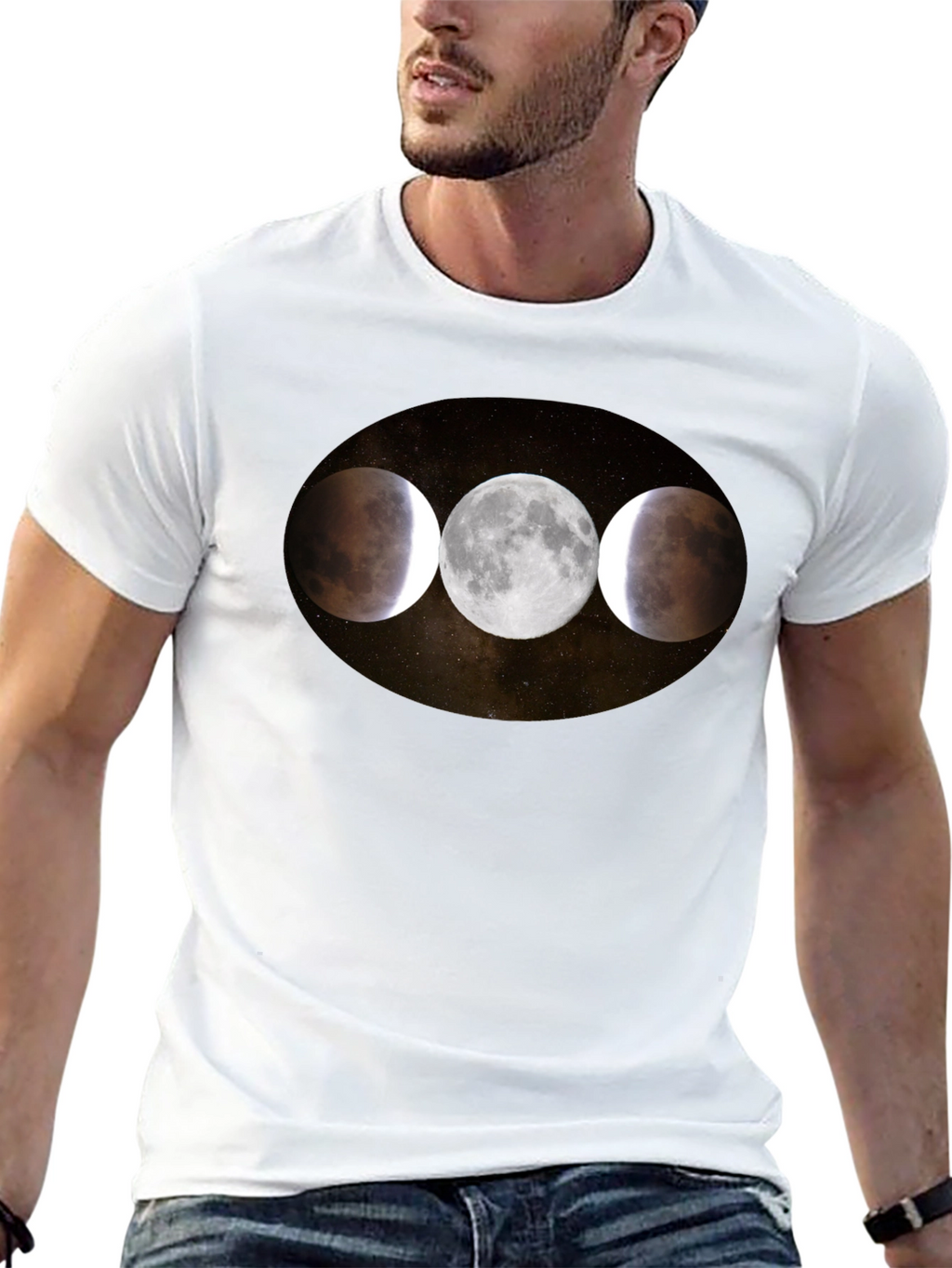 Lunar Eclipse Phases Graphic T-Shirt