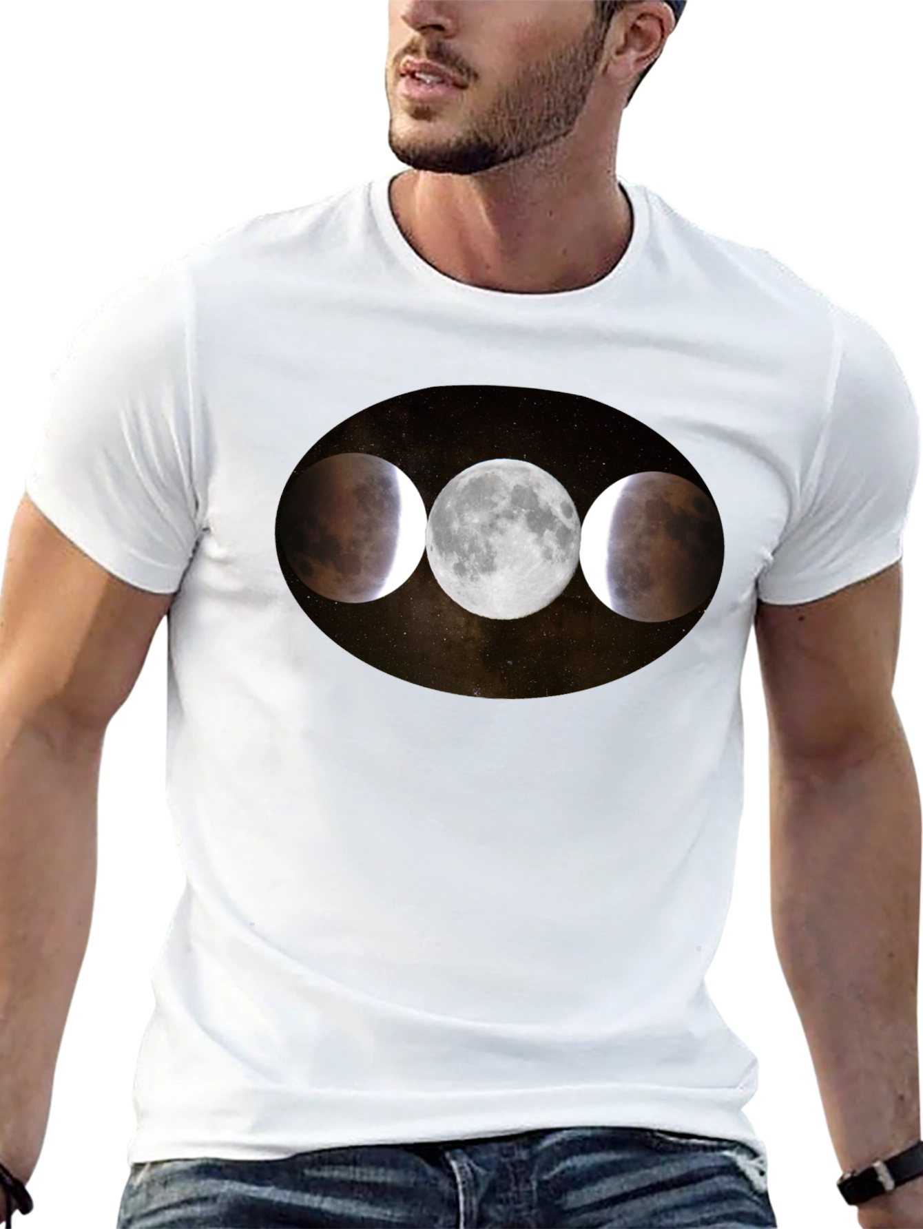 Lunar Eclipse Phases Graphic T-Shirt