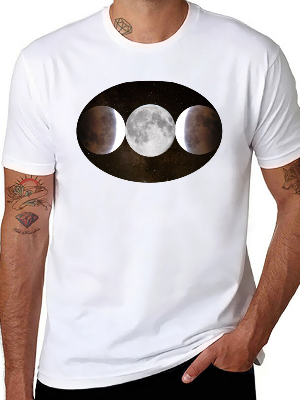 Lunar Eclipse Phases Graphic T-Shirt