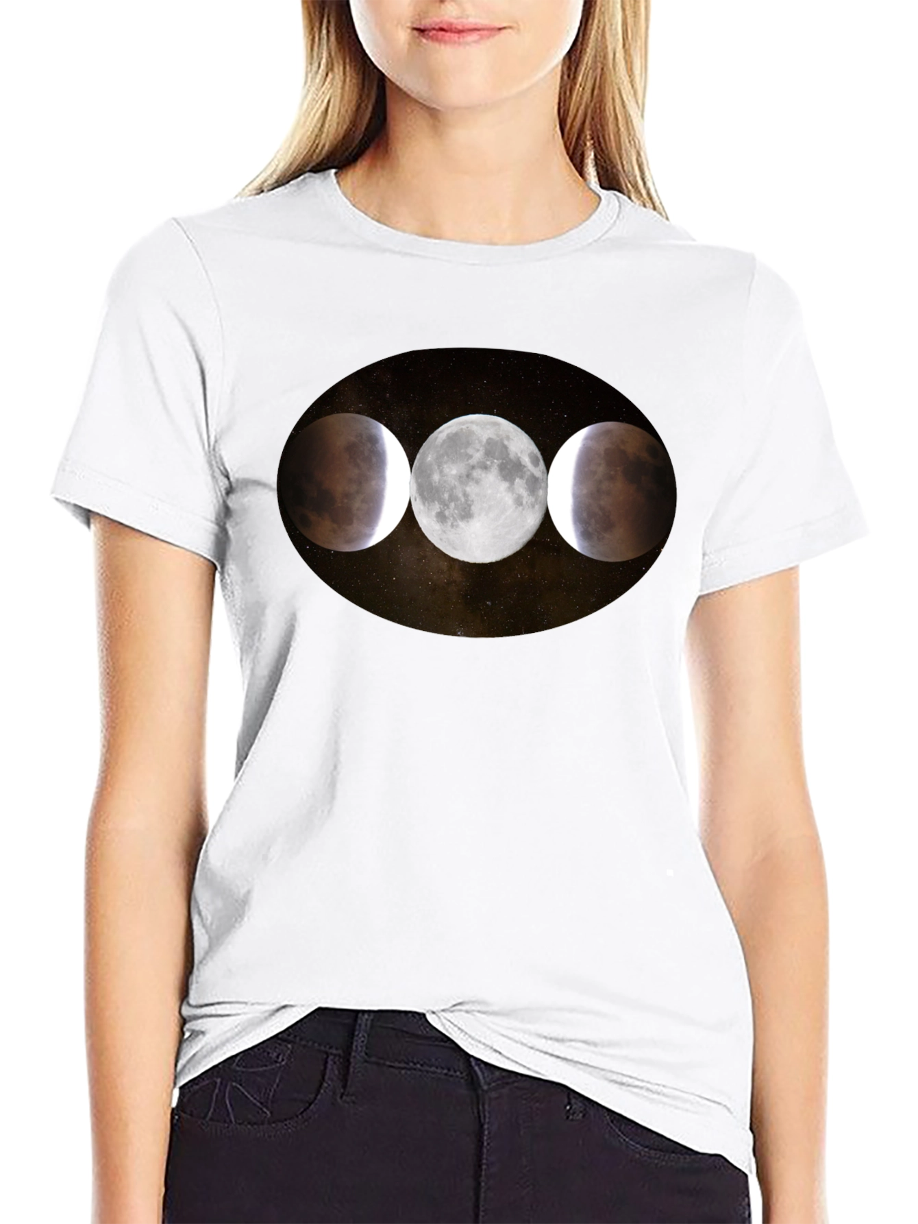 Lunar Eclipse Phases Graphic T-Shirt