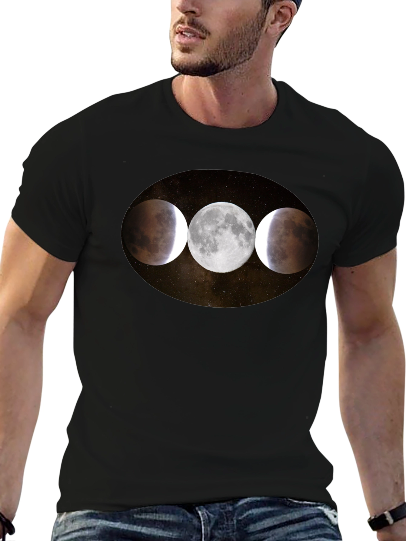 Lunar Eclipse Phases Graphic T-Shirt