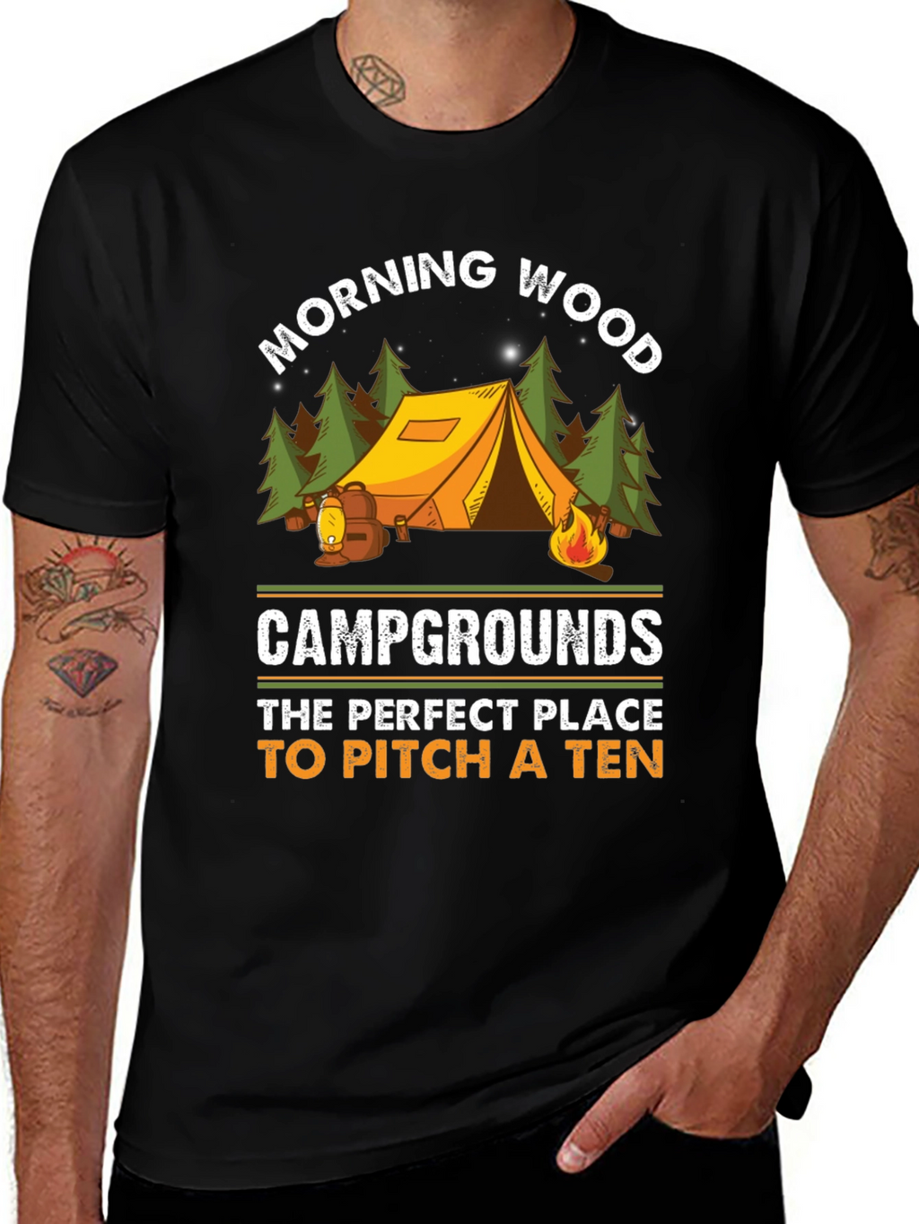 Morning Wood Camping Graphic Tee