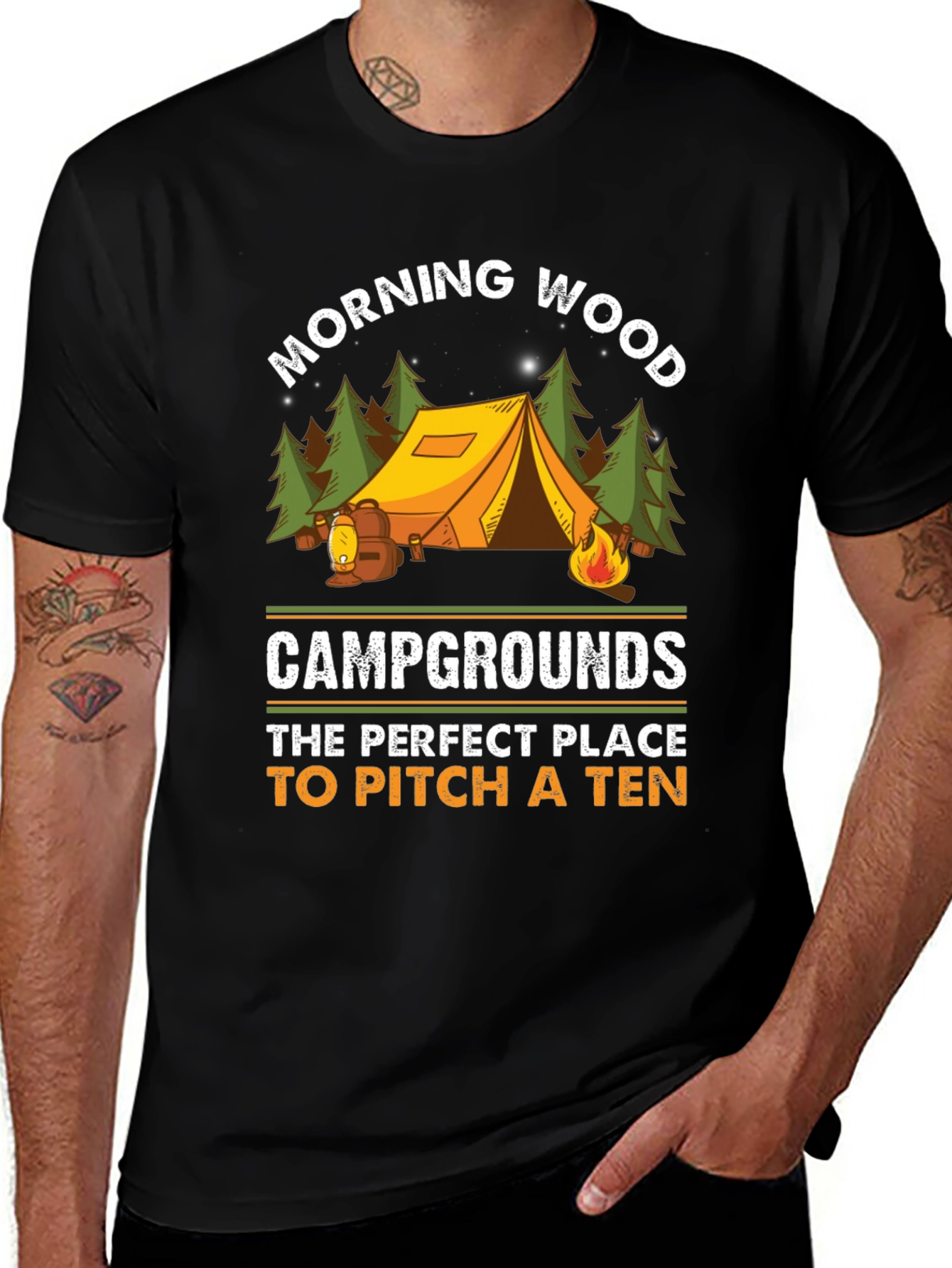 Morning Wood Camping Graphic Tee