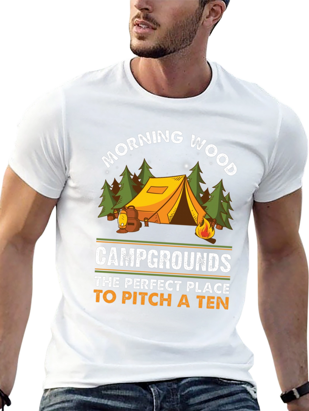 Morning Wood Camping Graphic Tee