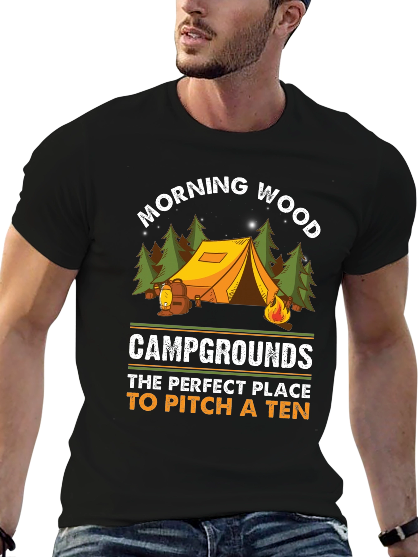 Morning Wood Camping Graphic Tee
