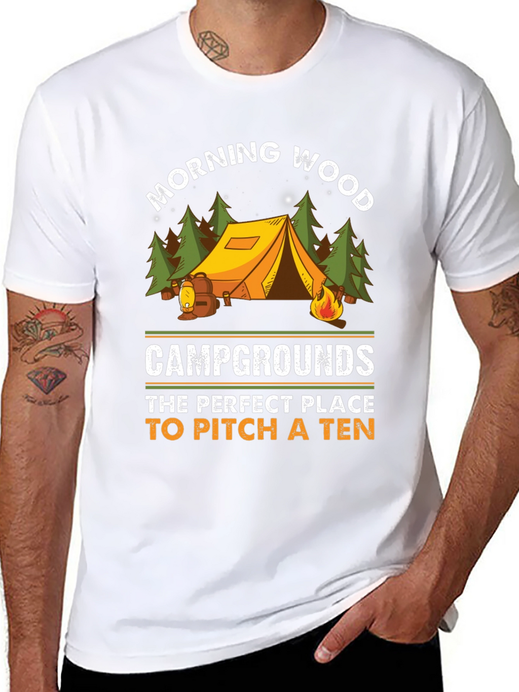 Morning Wood Camping Graphic Tee
