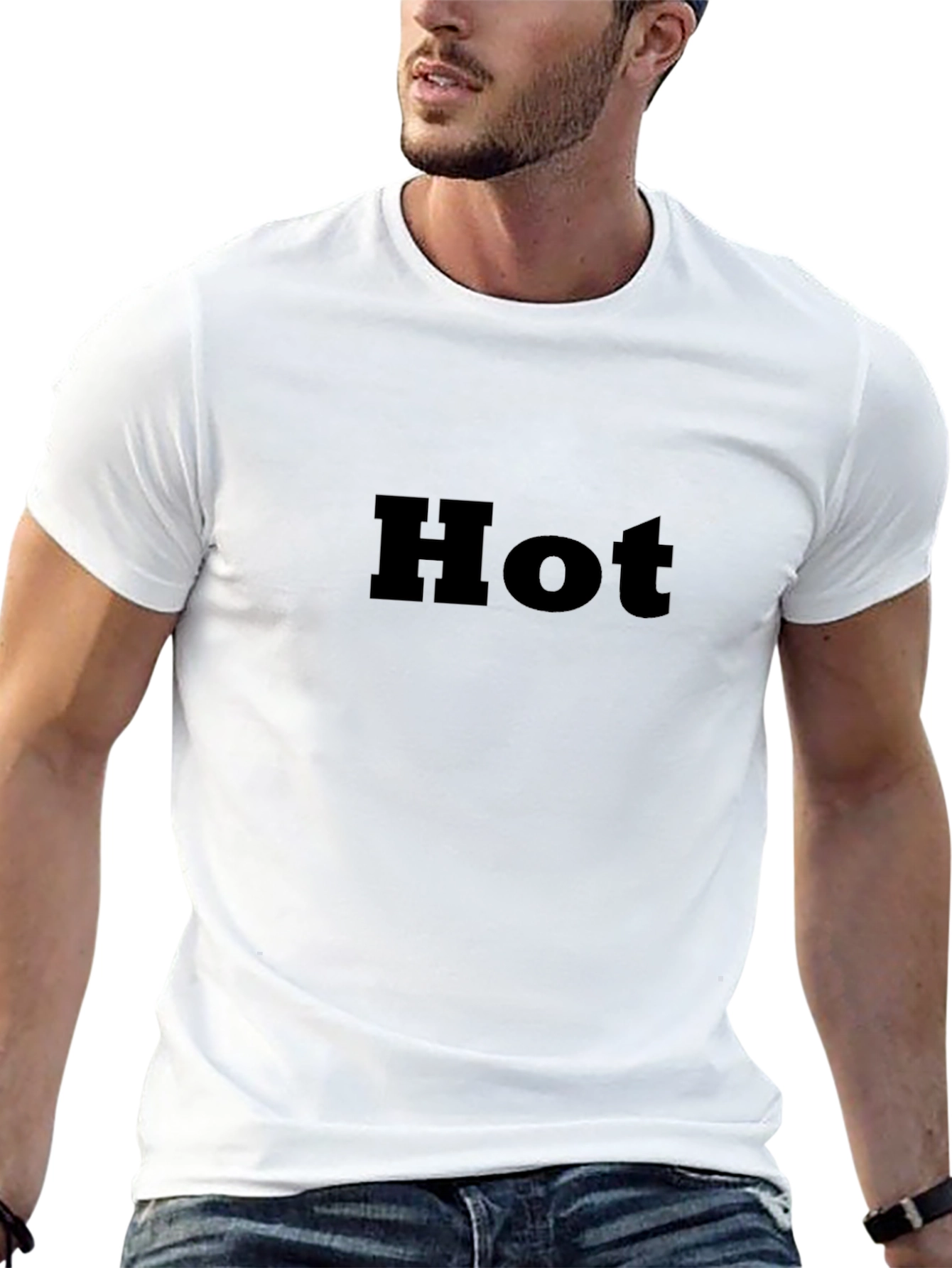Mens Black Hot Graphic Tee - Stylish Casual Wear