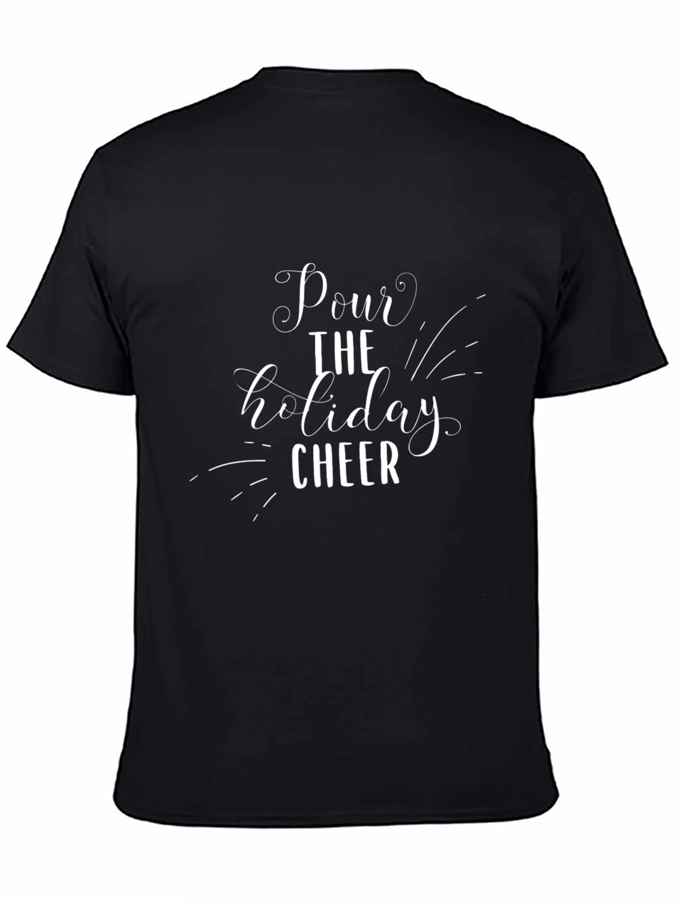 Pour the Holiday Cheer Graphic Tee - Black