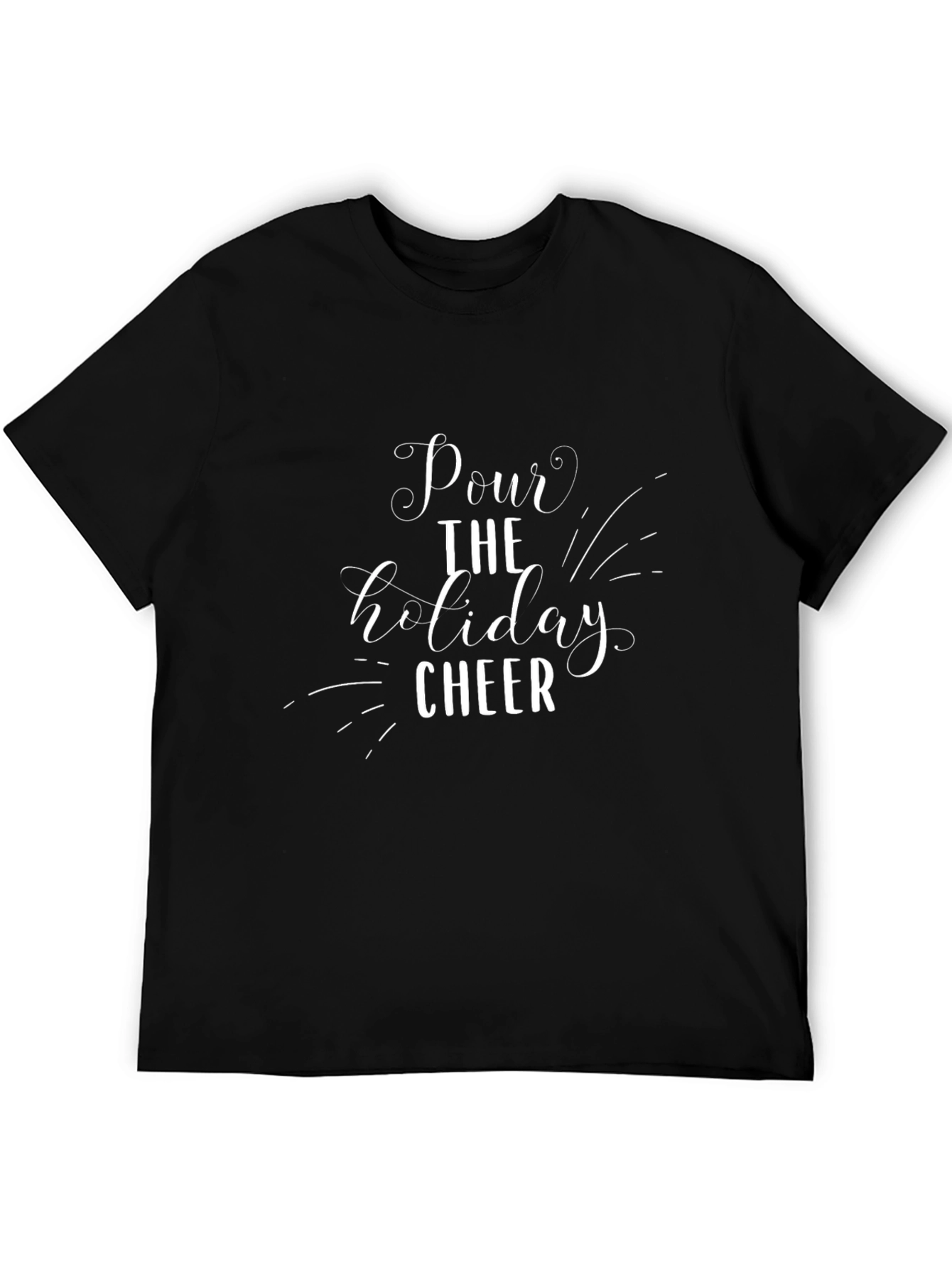 Pour the Holiday Cheer Graphic Tee - Black
