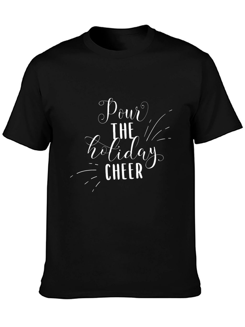 Pour the Holiday Cheer Graphic Tee - Black