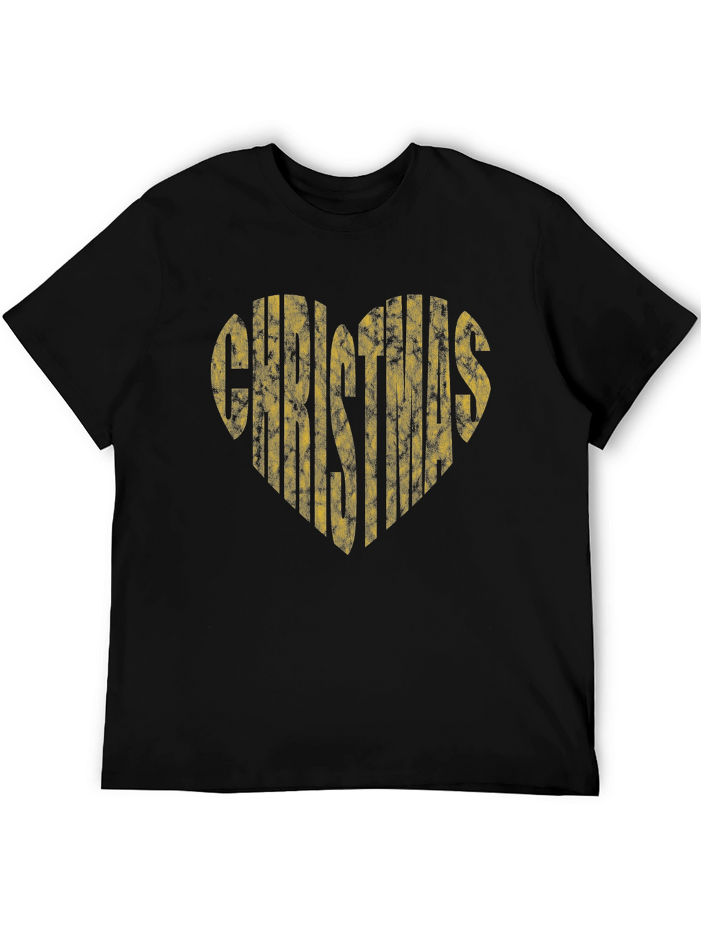 Christmas Heart Graphic T-Shirt - Black