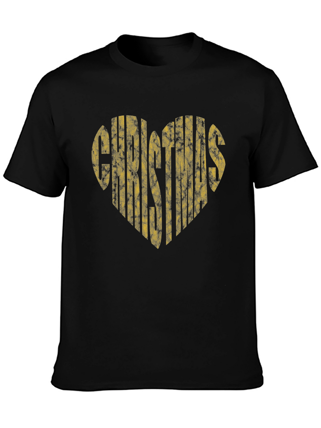 Christmas Heart Graphic T-Shirt - Black