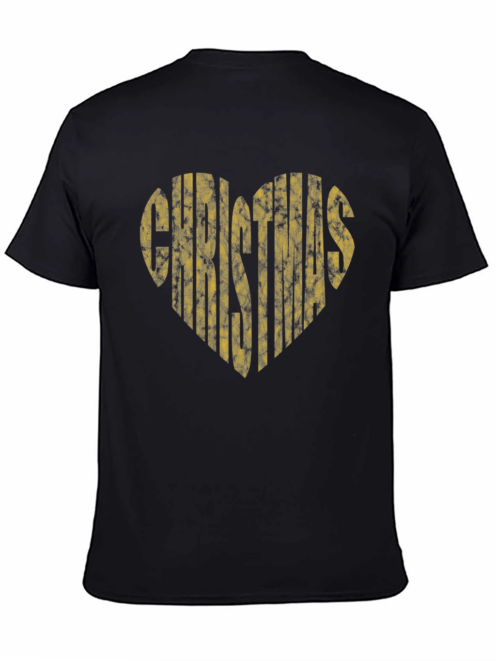 Christmas Heart Graphic T-Shirt - Black