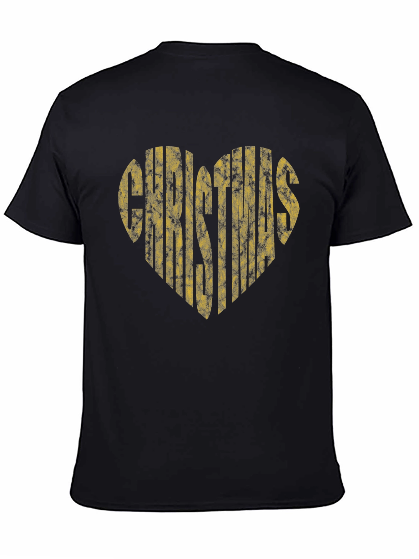 Christmas Heart Graphic T-Shirt - Black