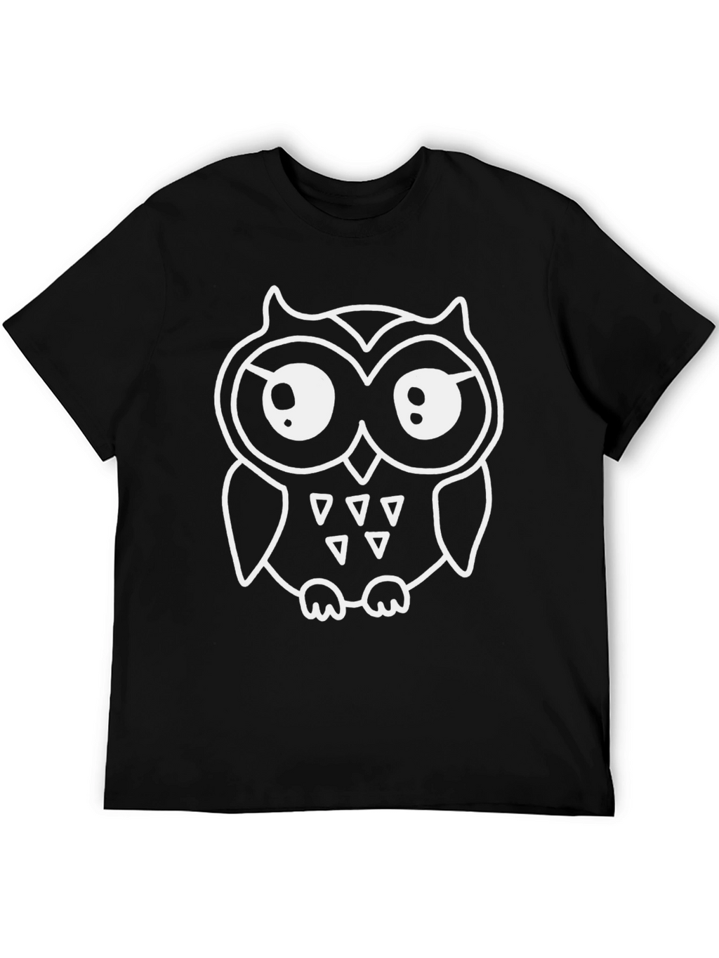 Cool Owl Graphic Tee - Black Cotton Shirt