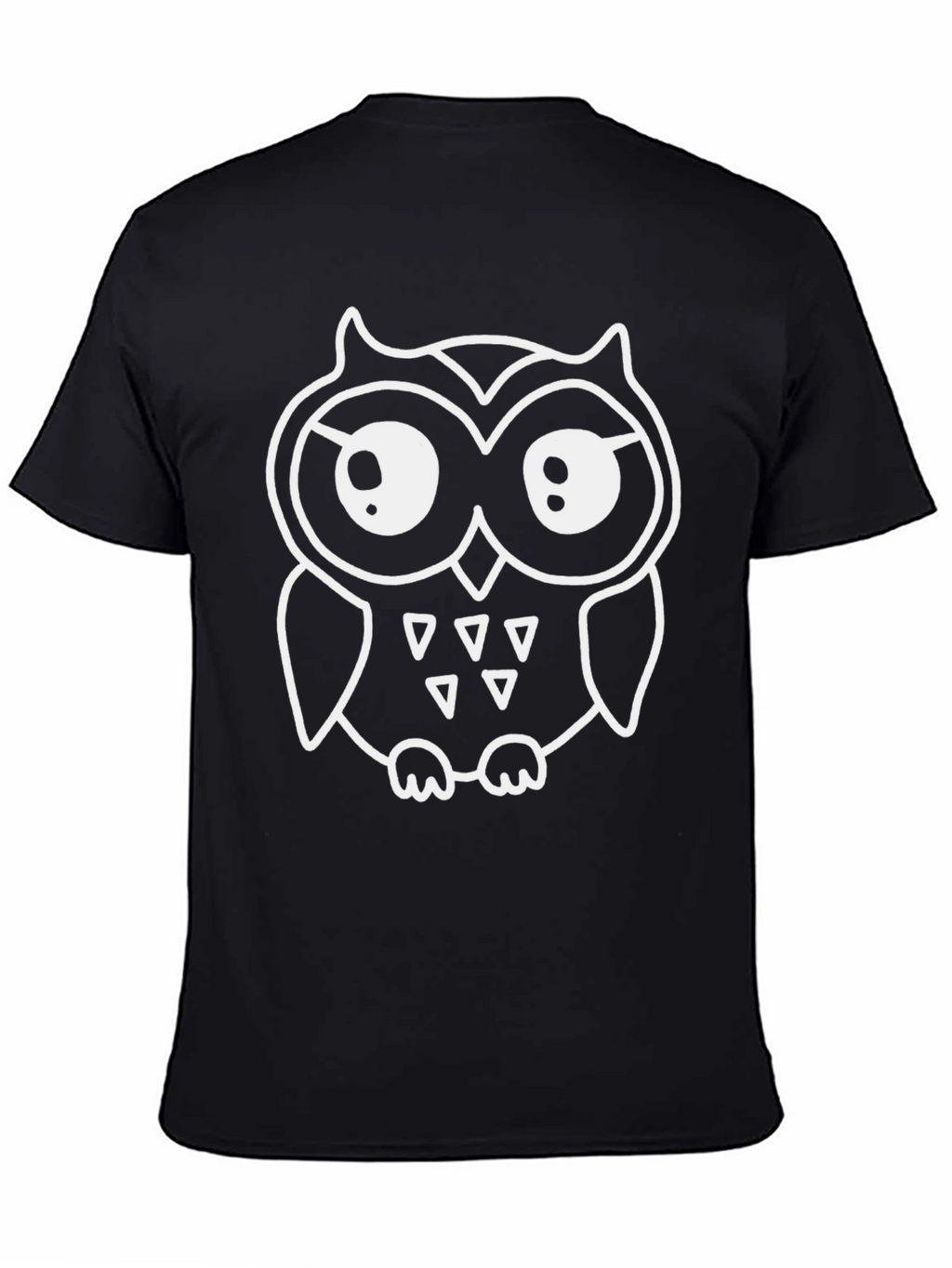 Cool Owl Graphic Tee - Black Cotton Shirt
