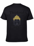 Thailand Buddha Graphic Tee - Unisex Black T-Shirt