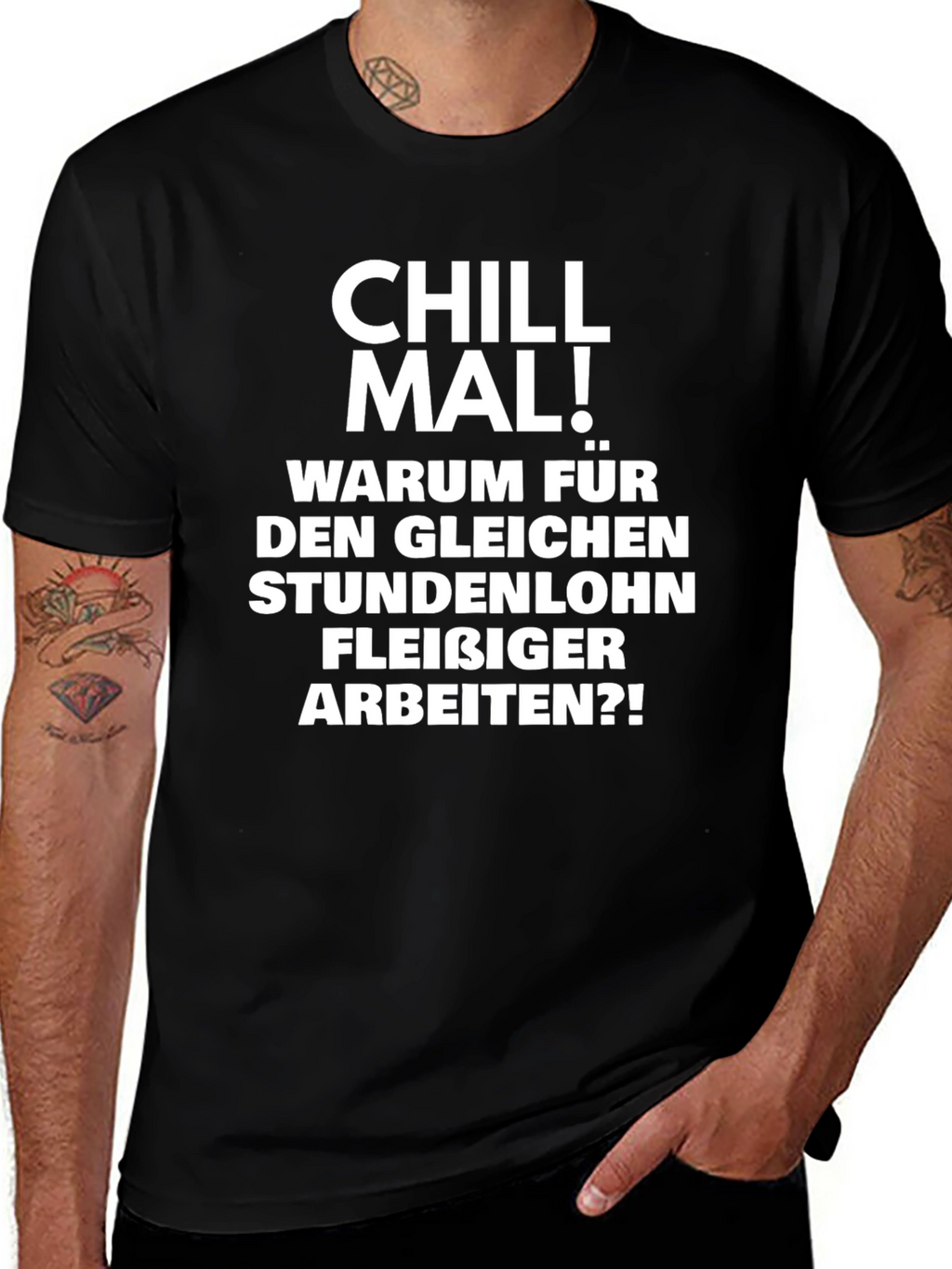 Chill Mal! T-Shirt - Relaxed Fit Bold German Slogan