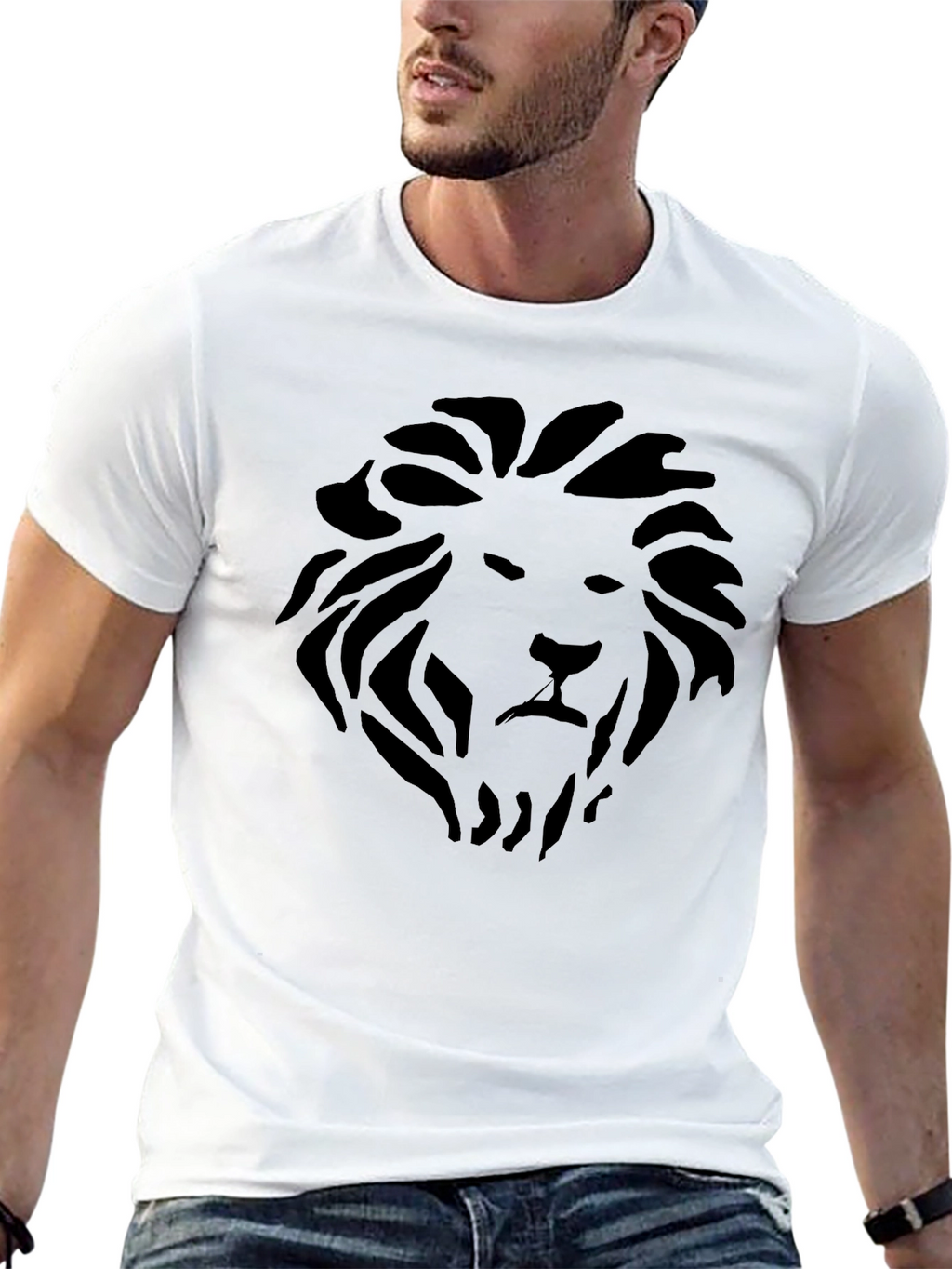 Black Lion Graphic Tee - Stylish Mens T-Shirt