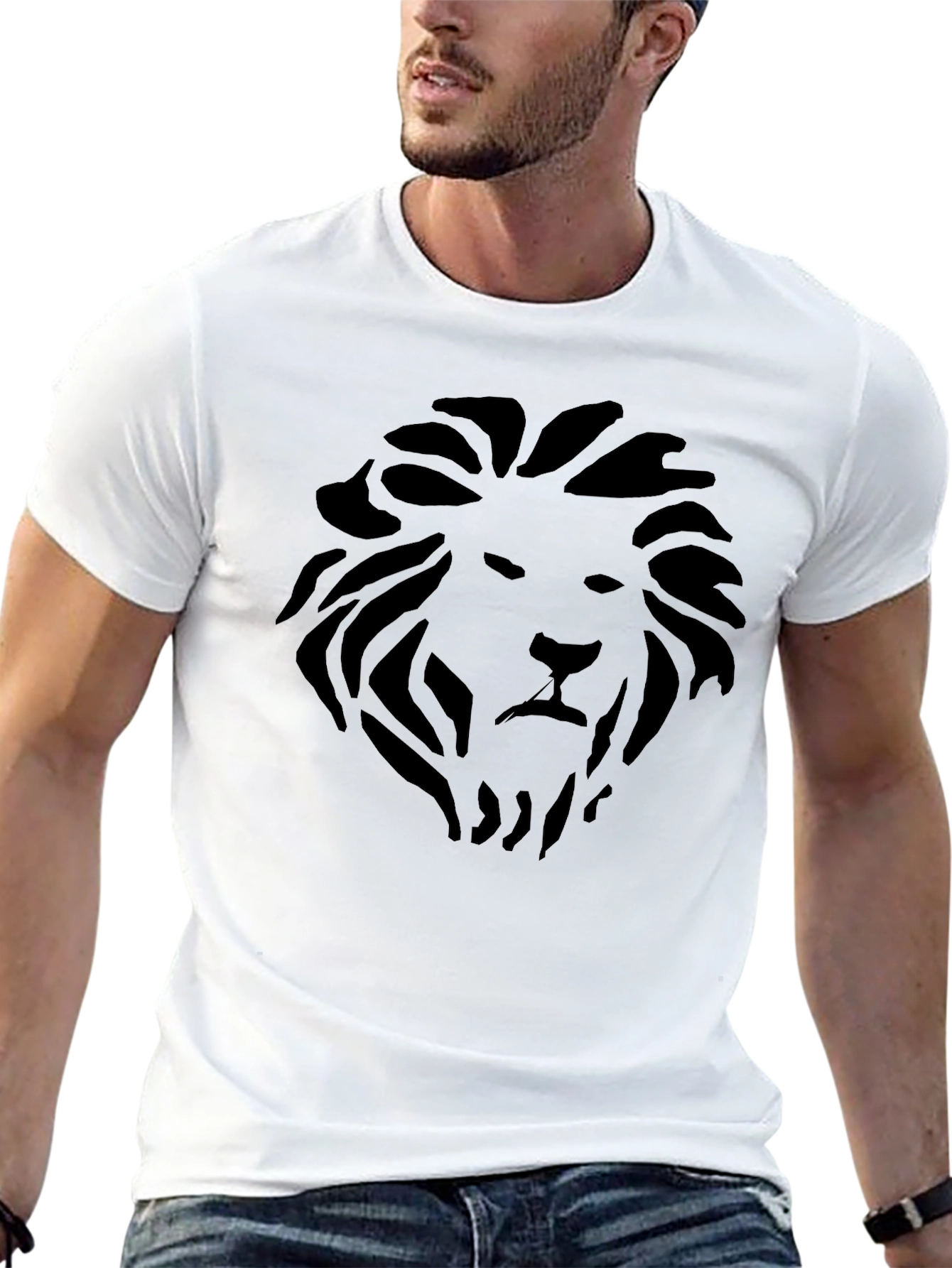 Black Lion Graphic Tee - Stylish Mens T-Shirt