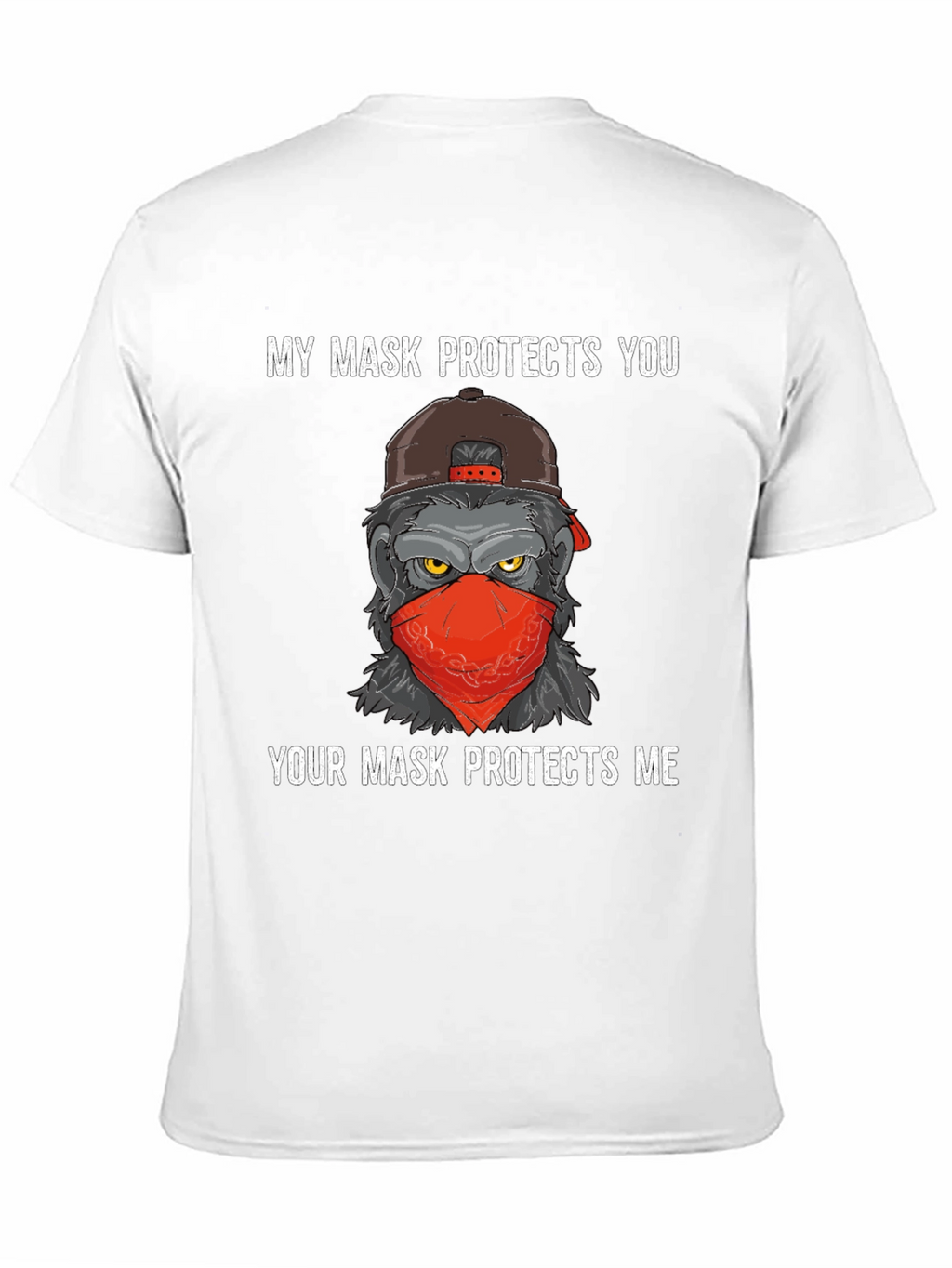 Mask Protects Gorilla T-Shirt - Fashionable and Statement