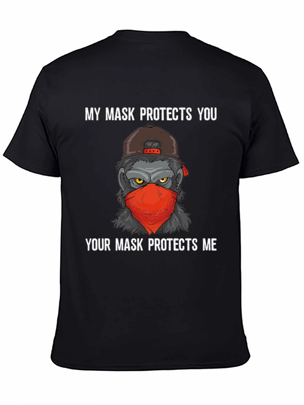 Mask Protects Gorilla T-Shirt - Fashionable and Statement