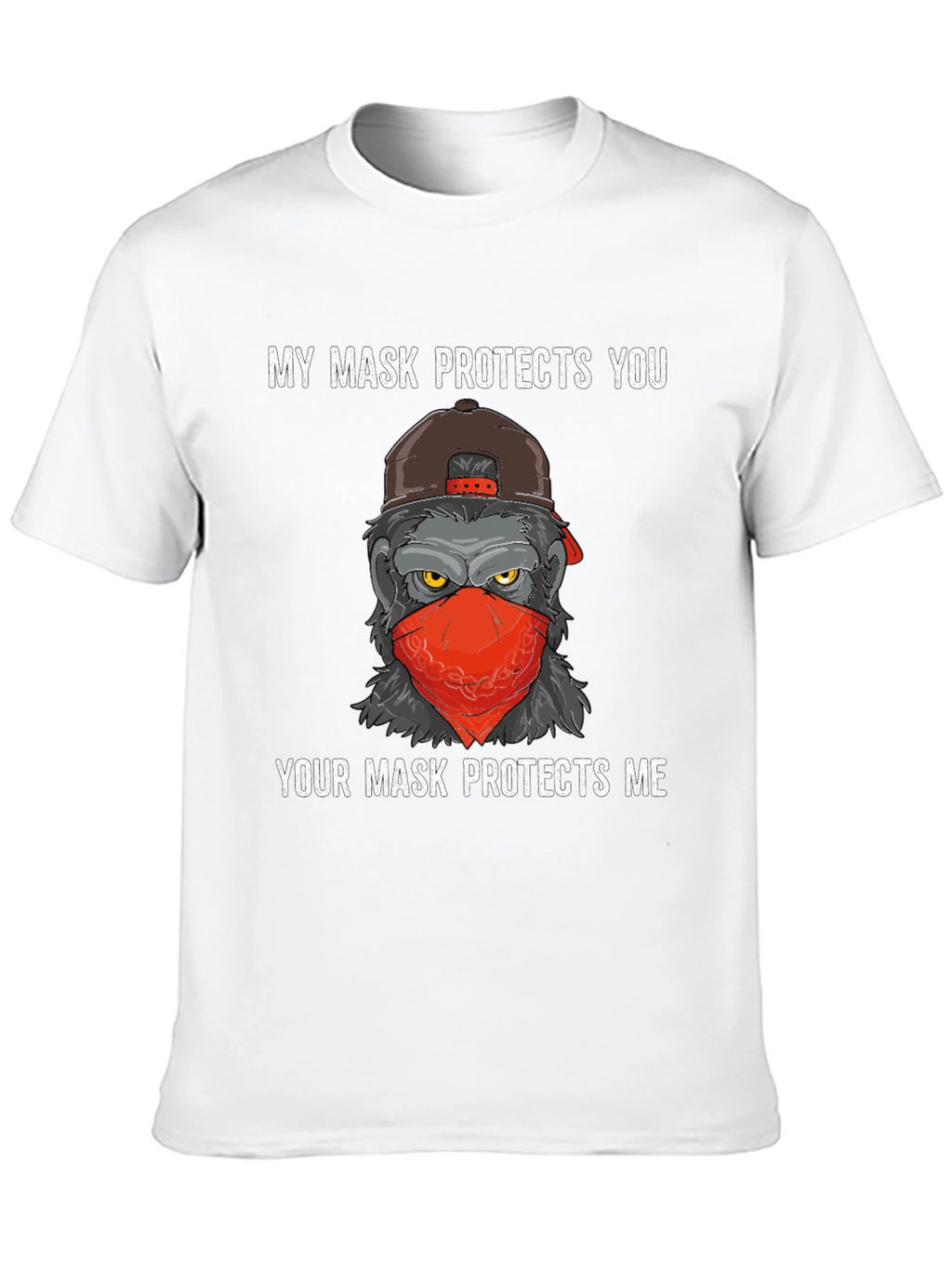 Mask Protects Gorilla T-Shirt - Fashionable and Statement