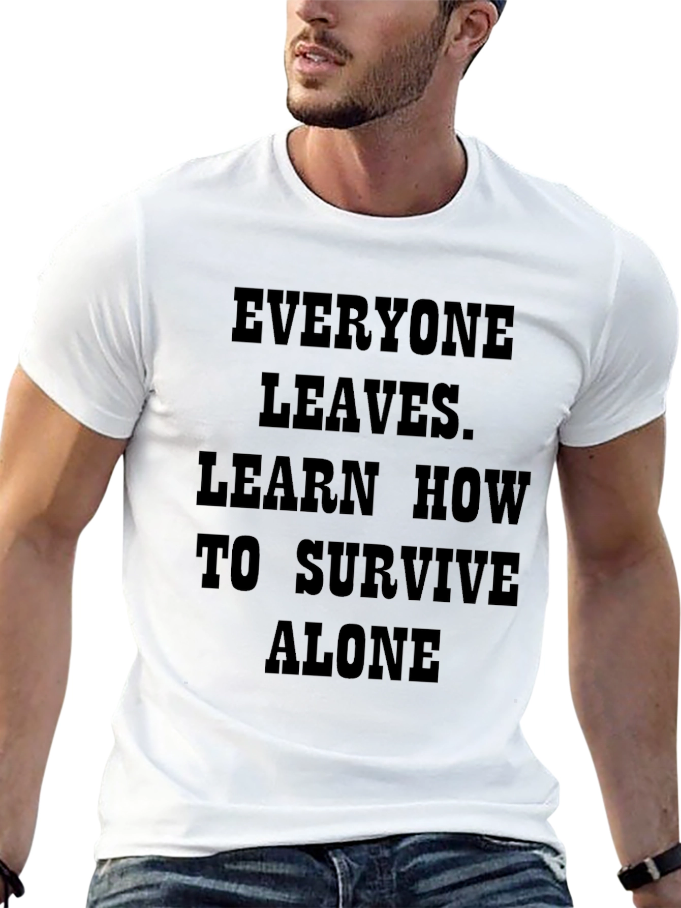 Everyone Leaves - Black Graphic T-Shirt