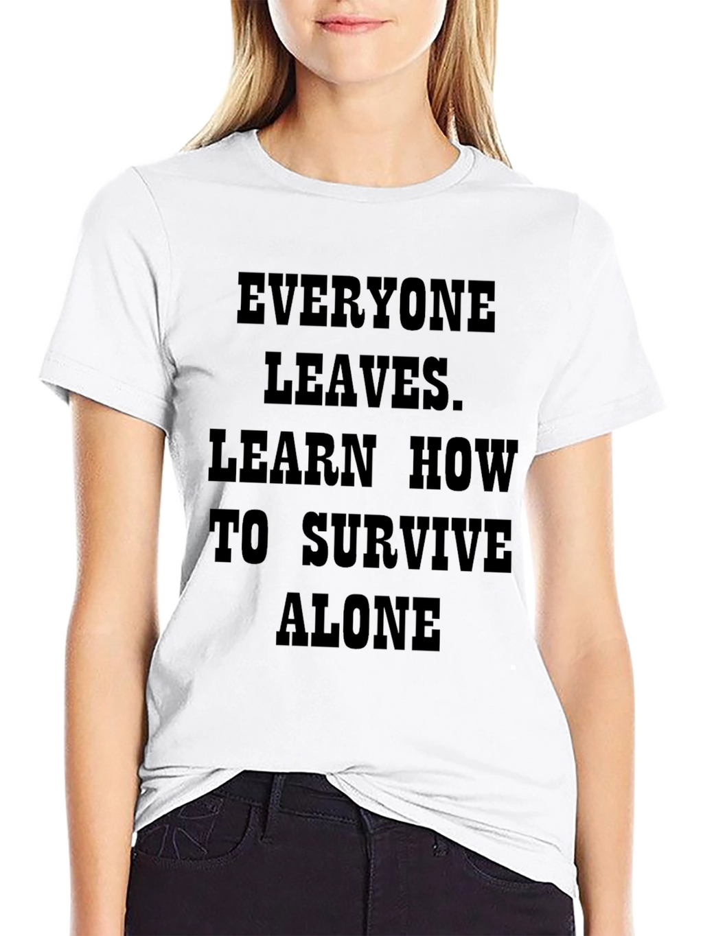 Everyone Leaves - Black Graphic T-Shirt
