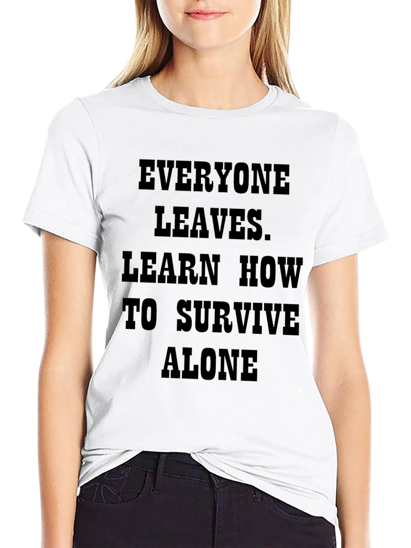Everyone Leaves - Black Graphic T-Shirt