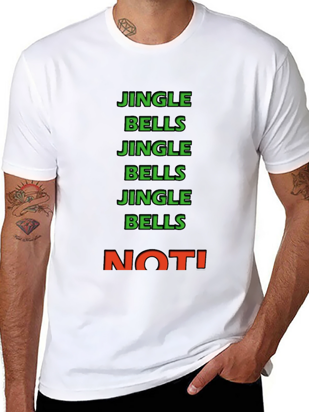 Jingle Bells NOT! Crew Neck Tee