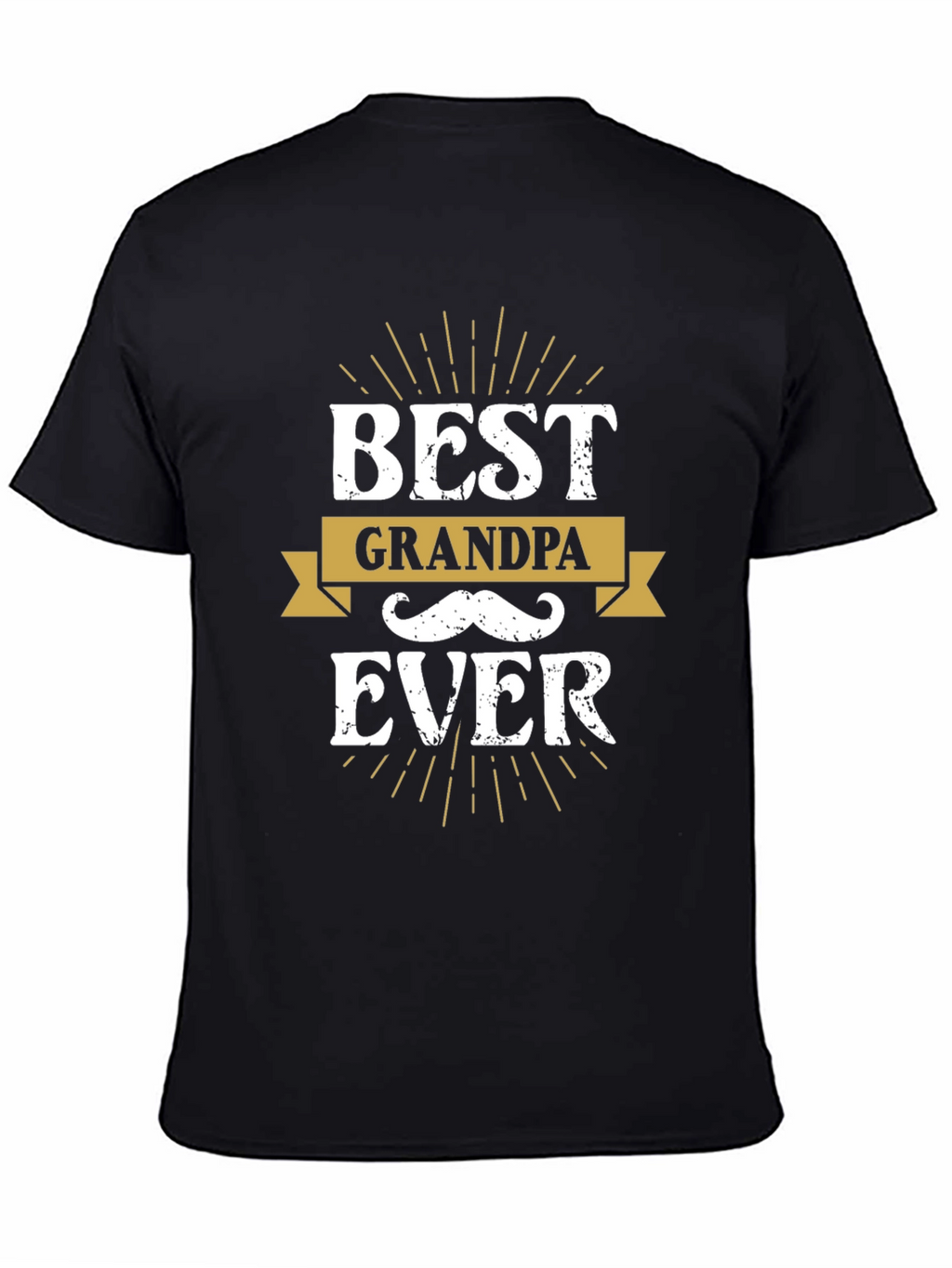 Best Grandpa Ever Black Graphic Tee