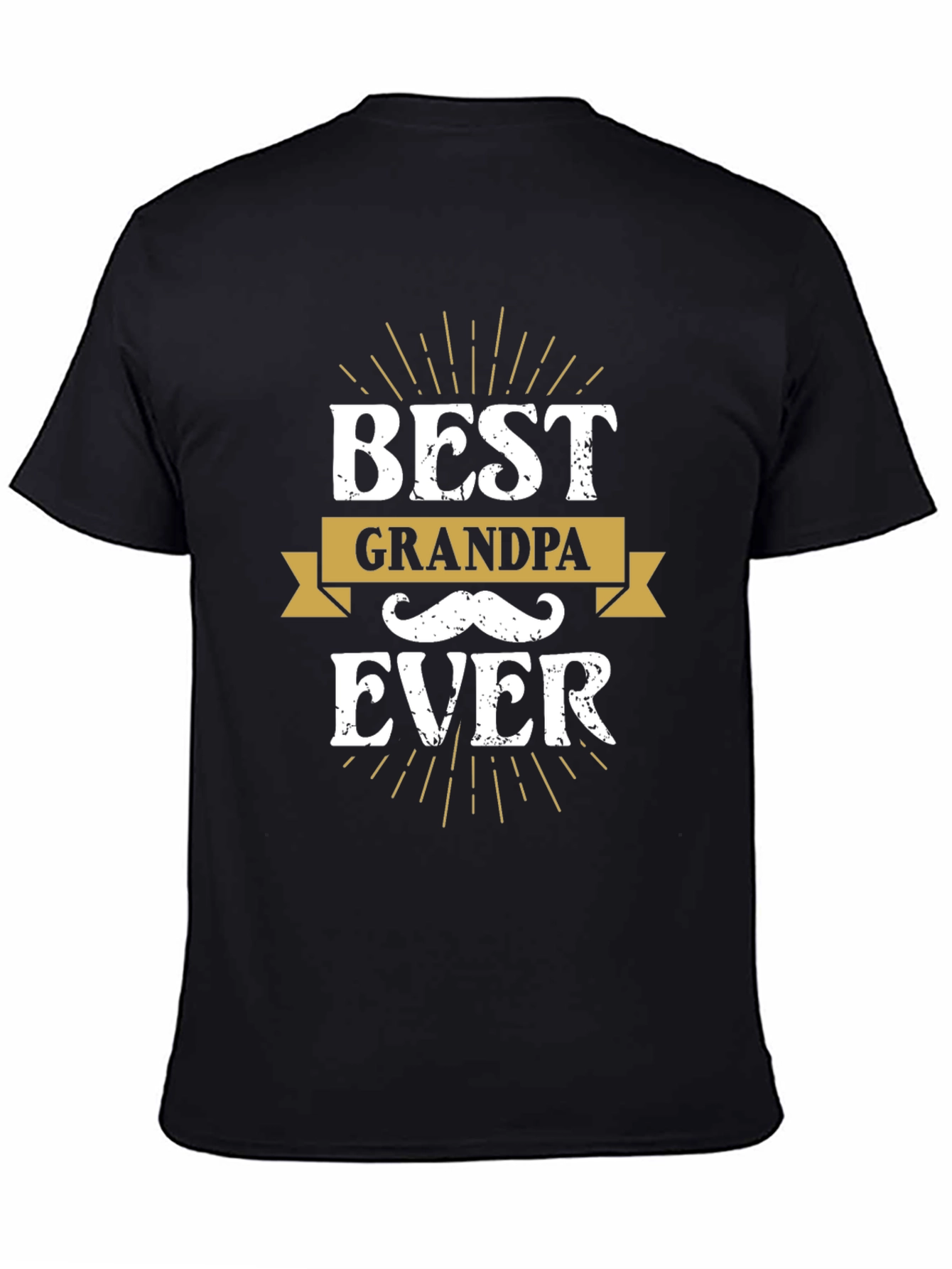 Best Grandpa Ever Black Graphic Tee