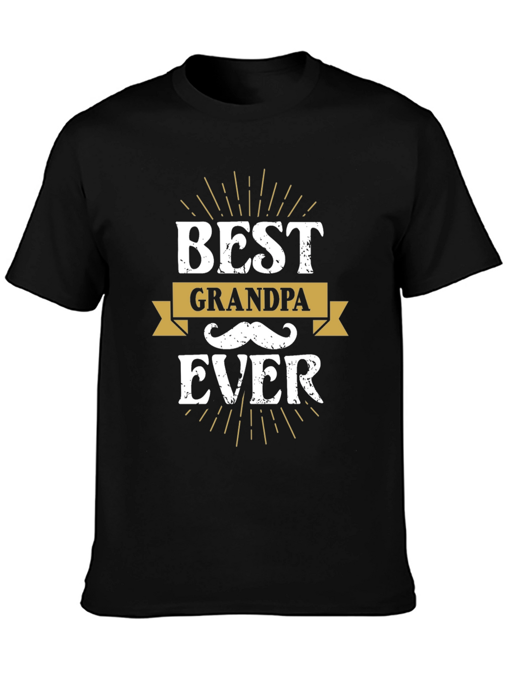 Best Grandpa Ever Black Graphic Tee