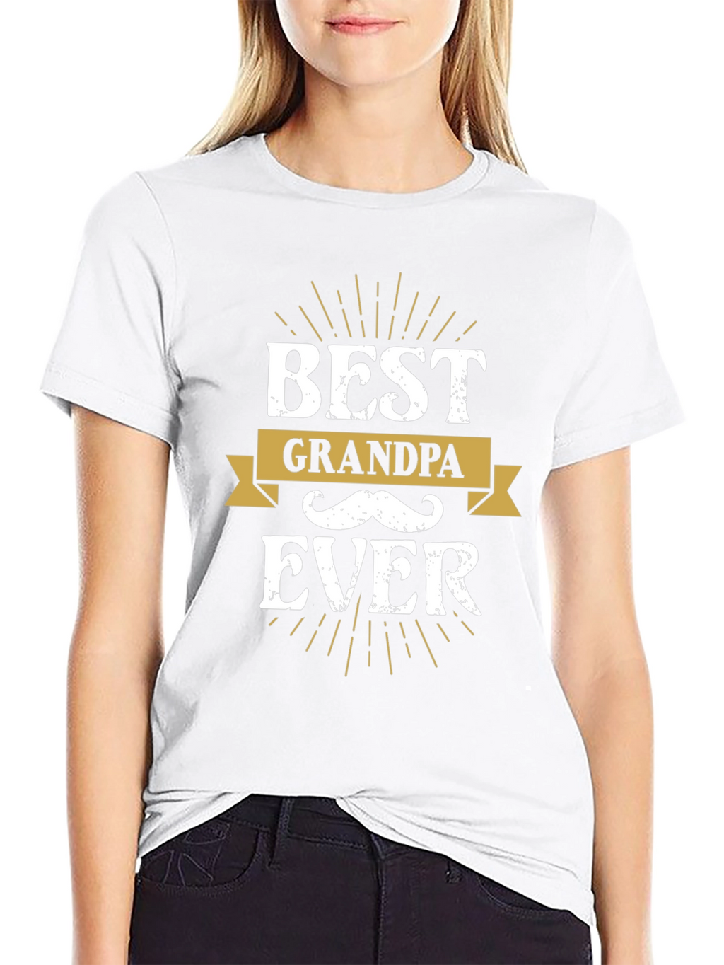 Best Grandpa Ever Black Graphic Tee