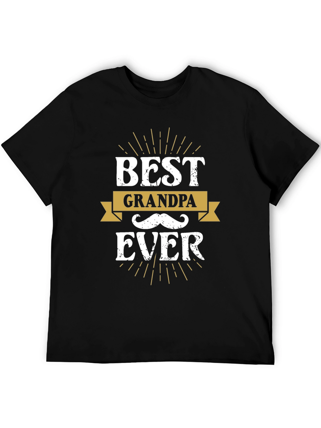 Best Grandpa Ever Black Graphic Tee