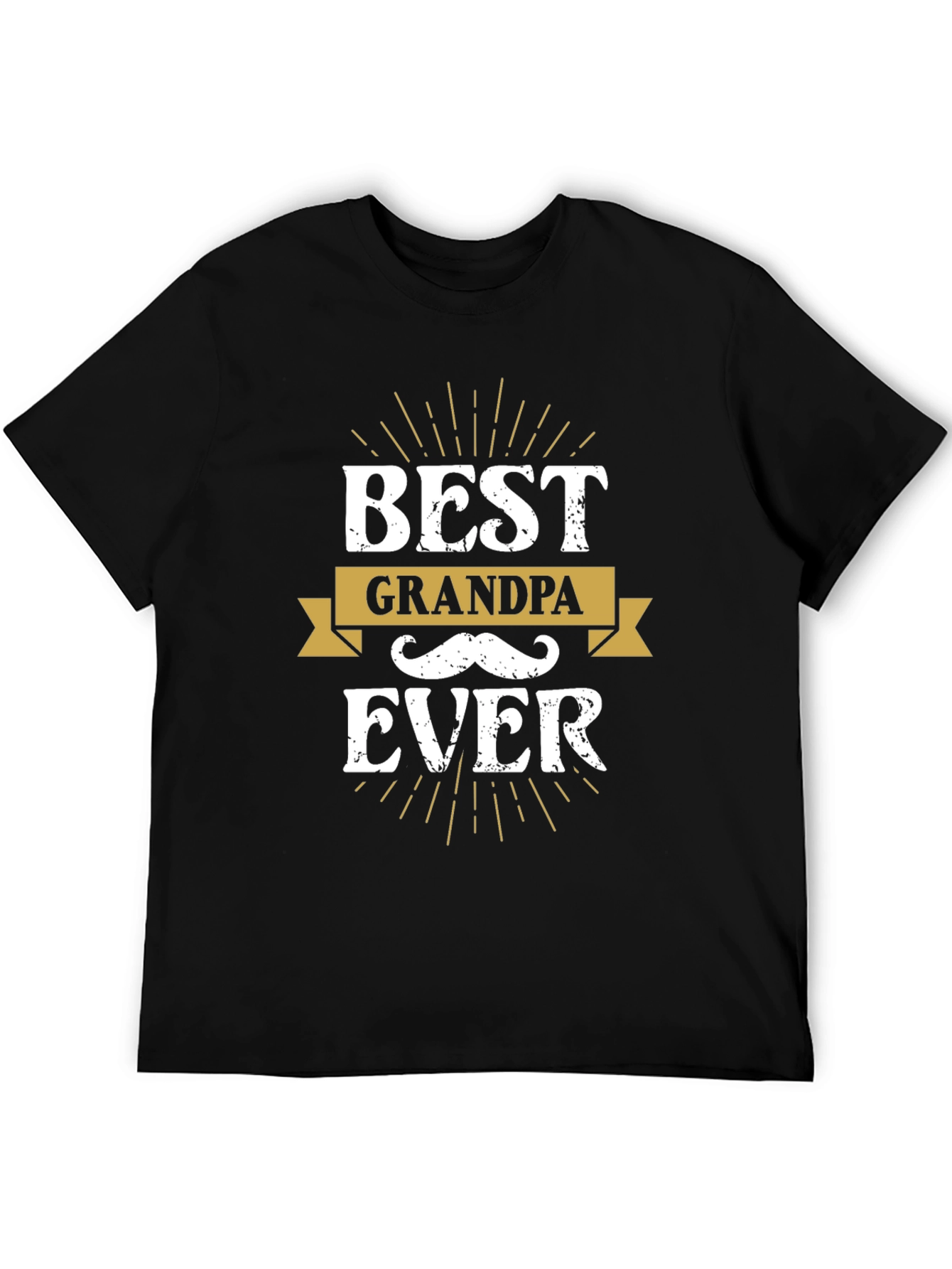 Best Grandpa Ever Black Graphic Tee