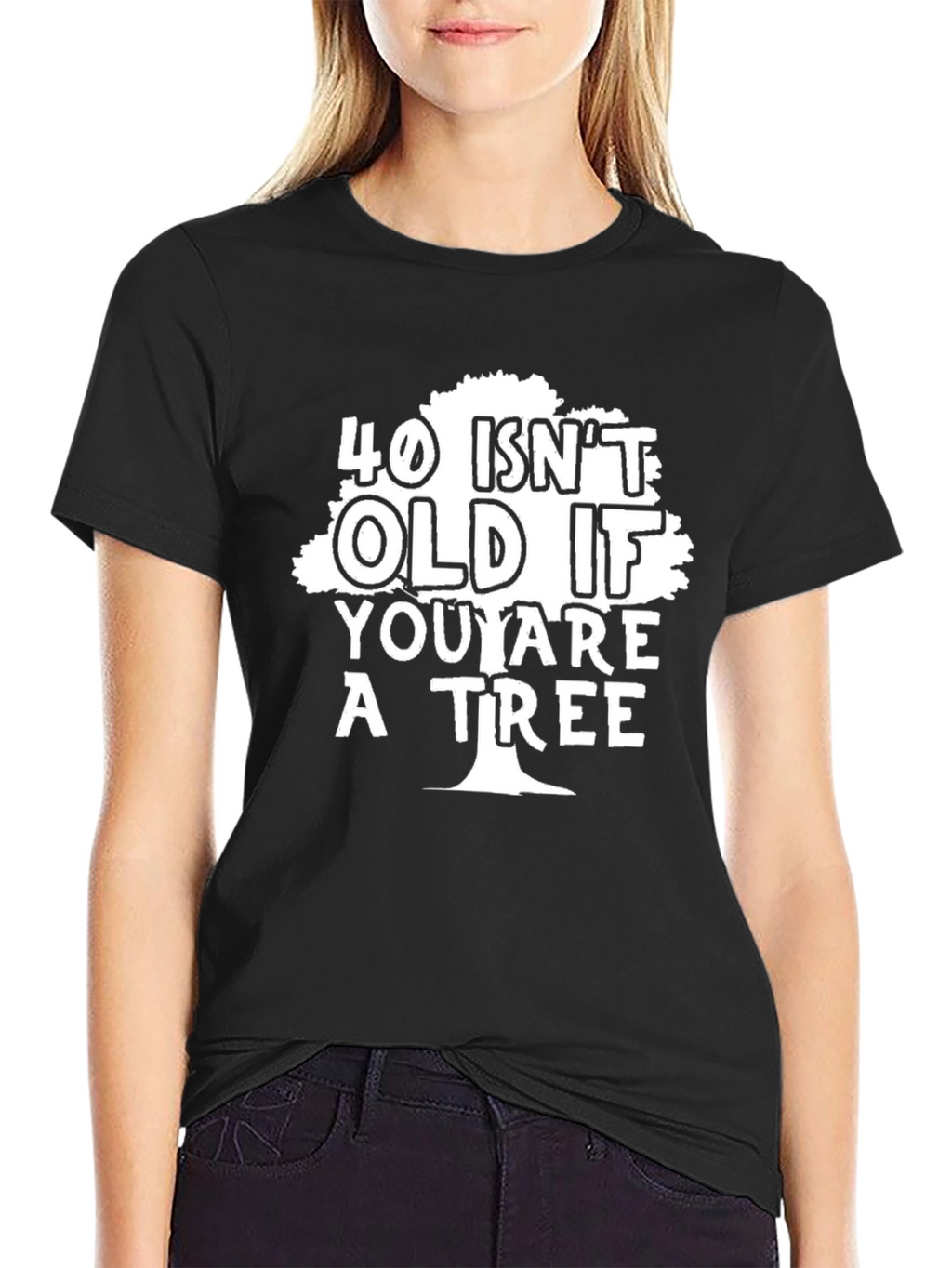 Funny 40th Birthday Tree T-Shirt - Mens Black Tee