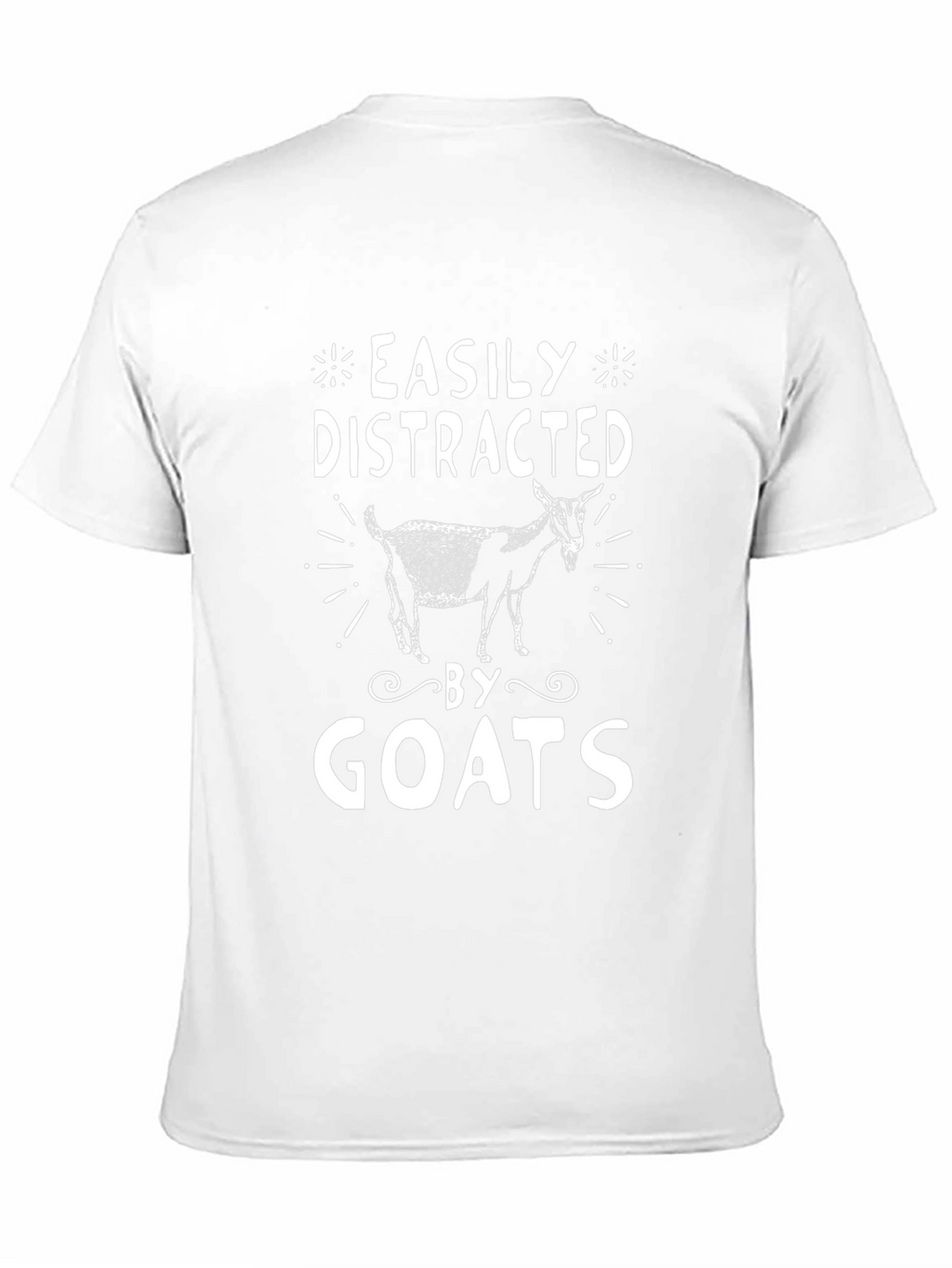Easily Distracted By Goats Black T-Shirt