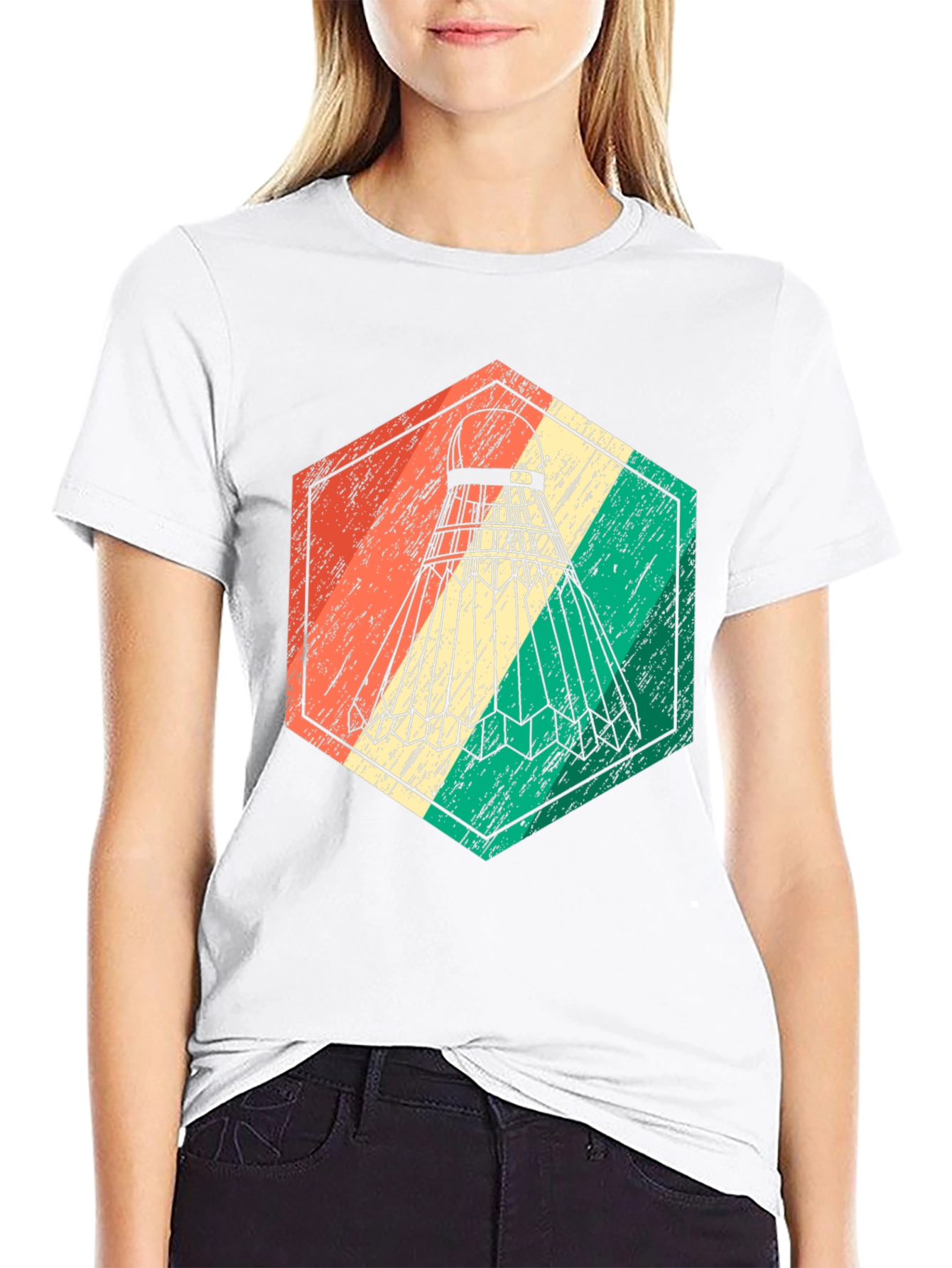 Vintage Badminton Shuttlecock Graphic Tee