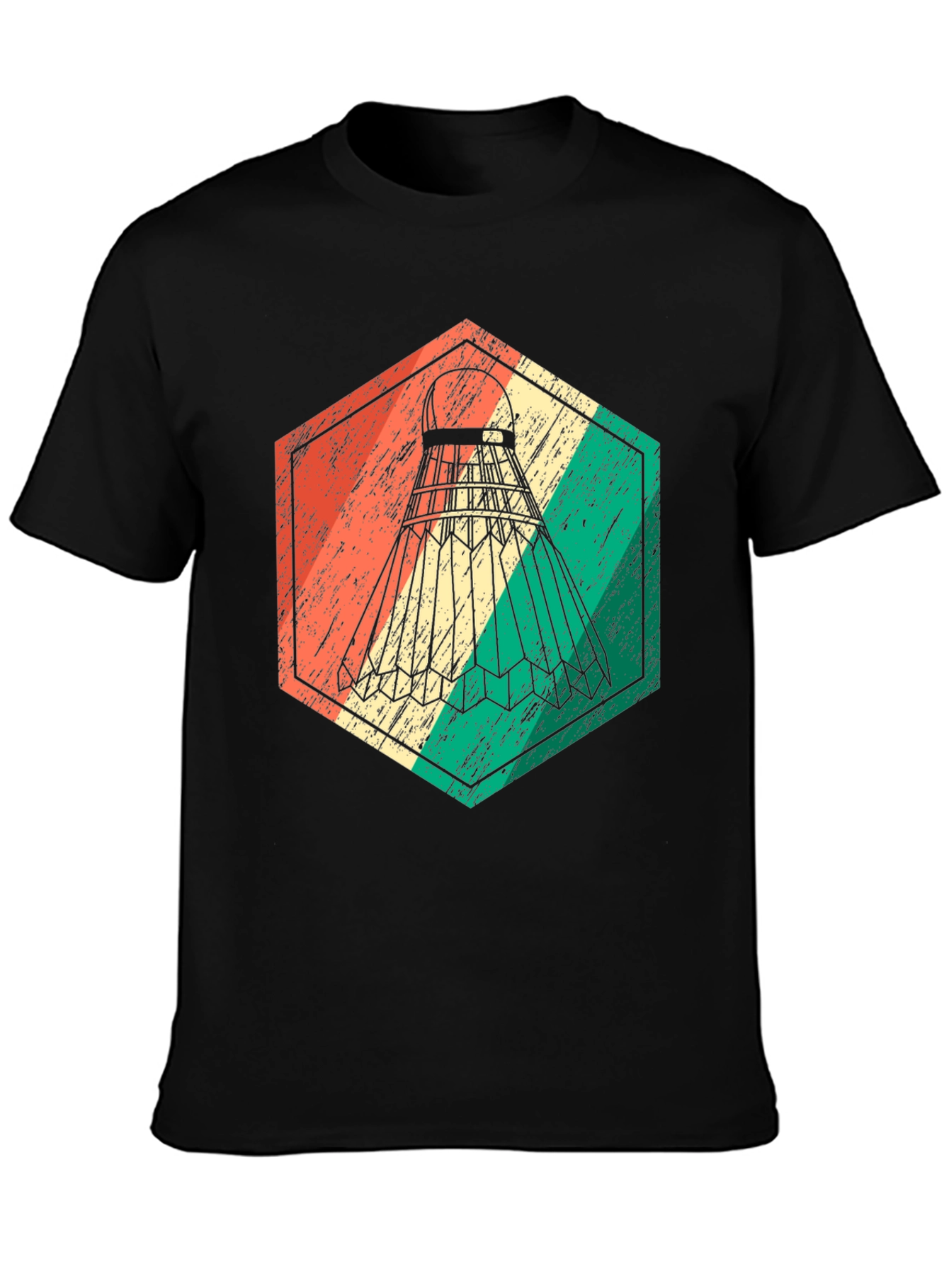Vintage Badminton Shuttlecock Graphic Tee