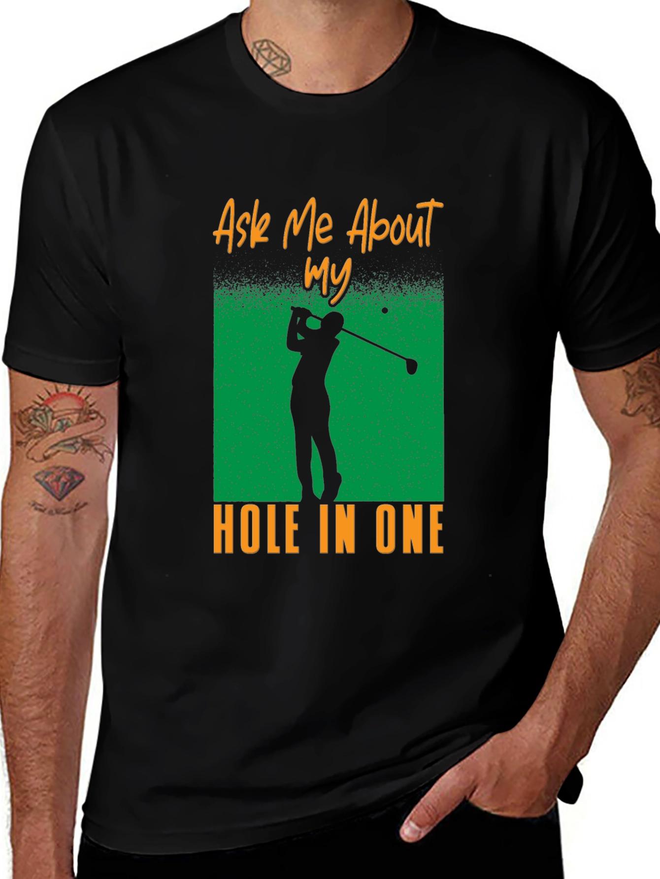 Ask Me About My Hole In One T-Shirt - Golf Tee