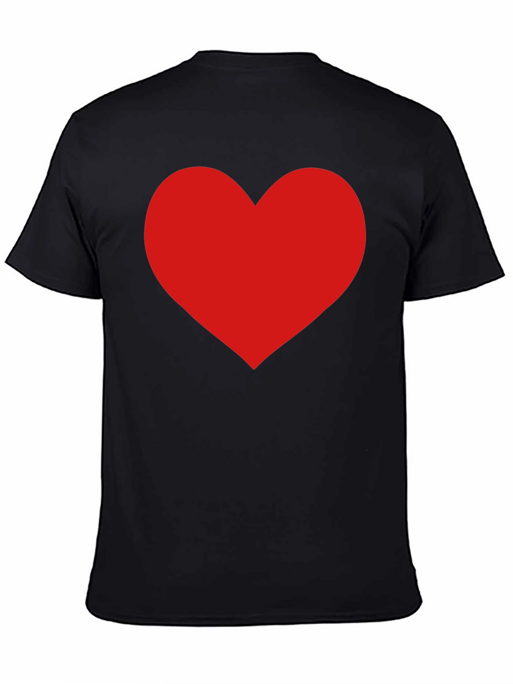 Red Heart Graphic Black T-Shirt
